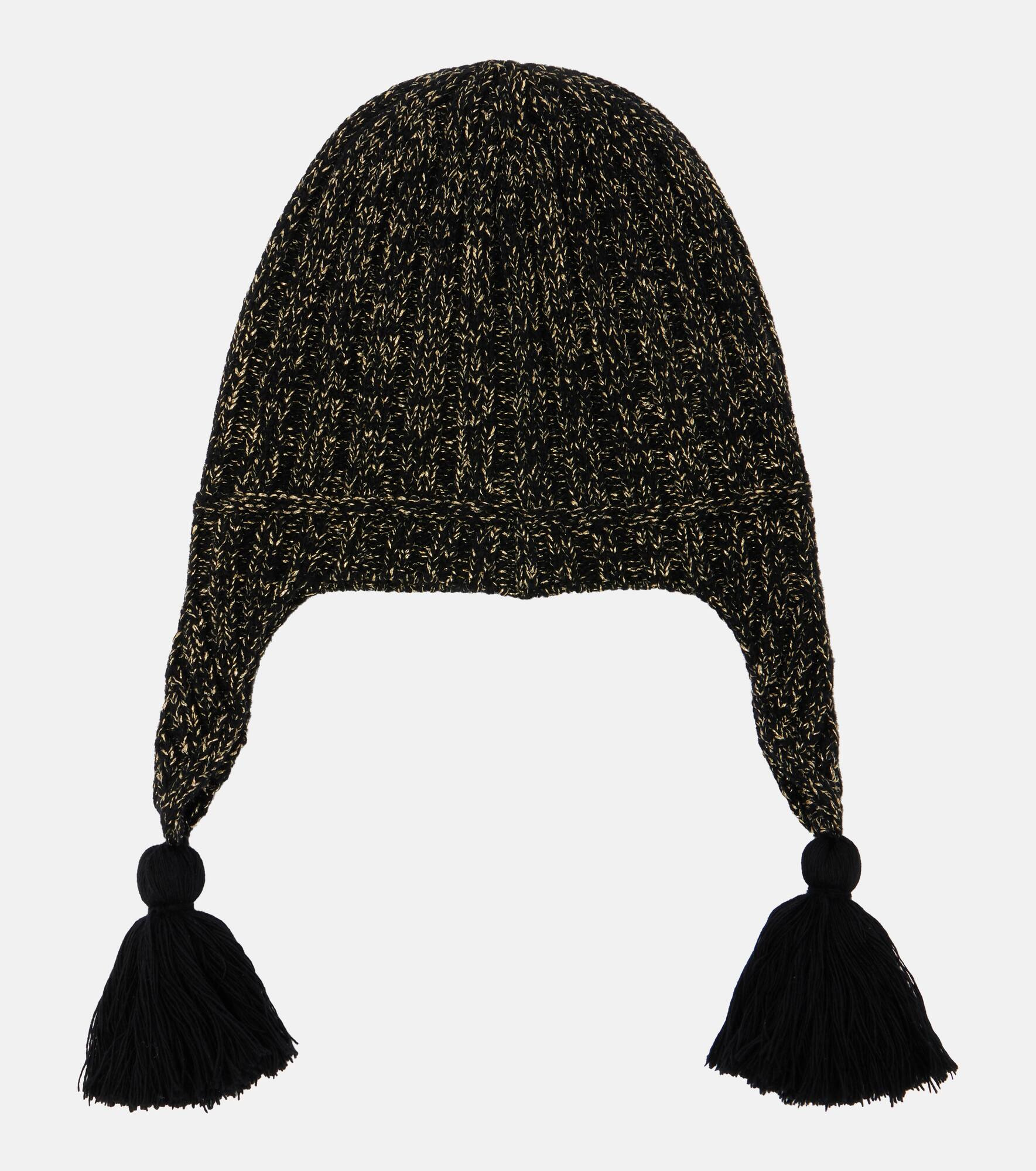 VLogo fringed Lurex® beanie - 4