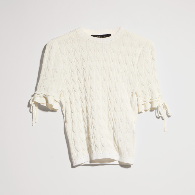 Braided cotton blend top - 1