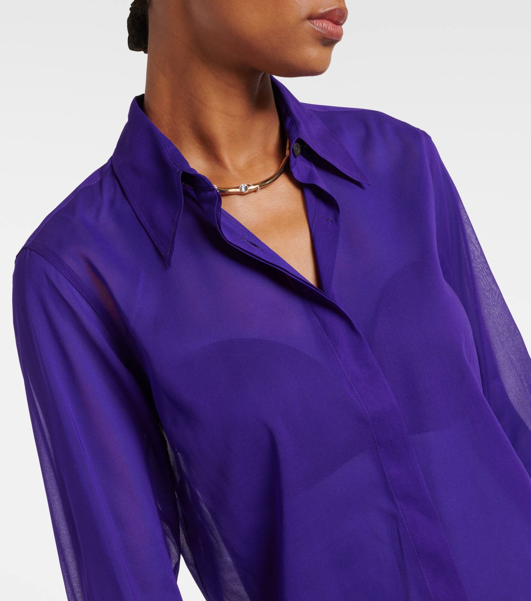 Silk-blend shirt - 4