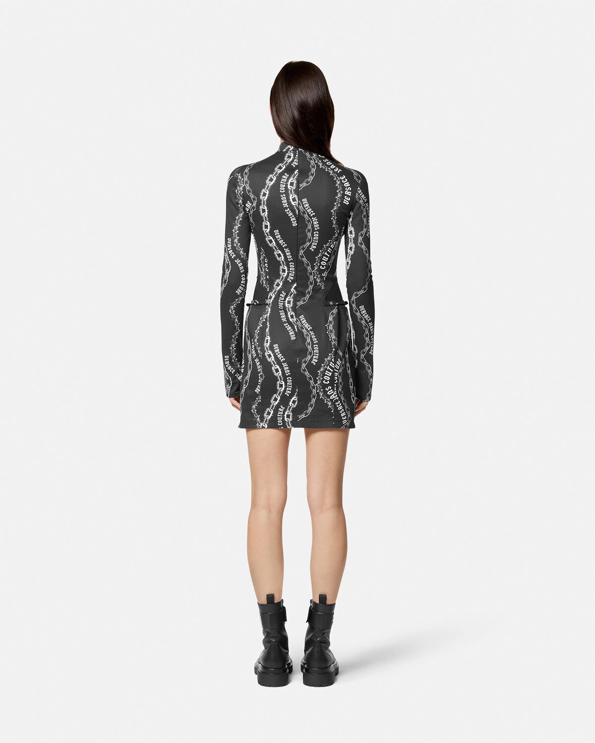 Chain Couture Mesh Mini Dress - 5