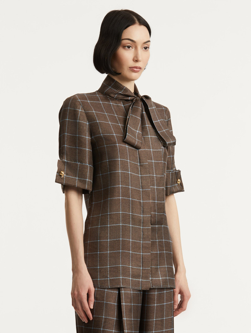 PRINCE OF WALES SILK BLOUSE 5