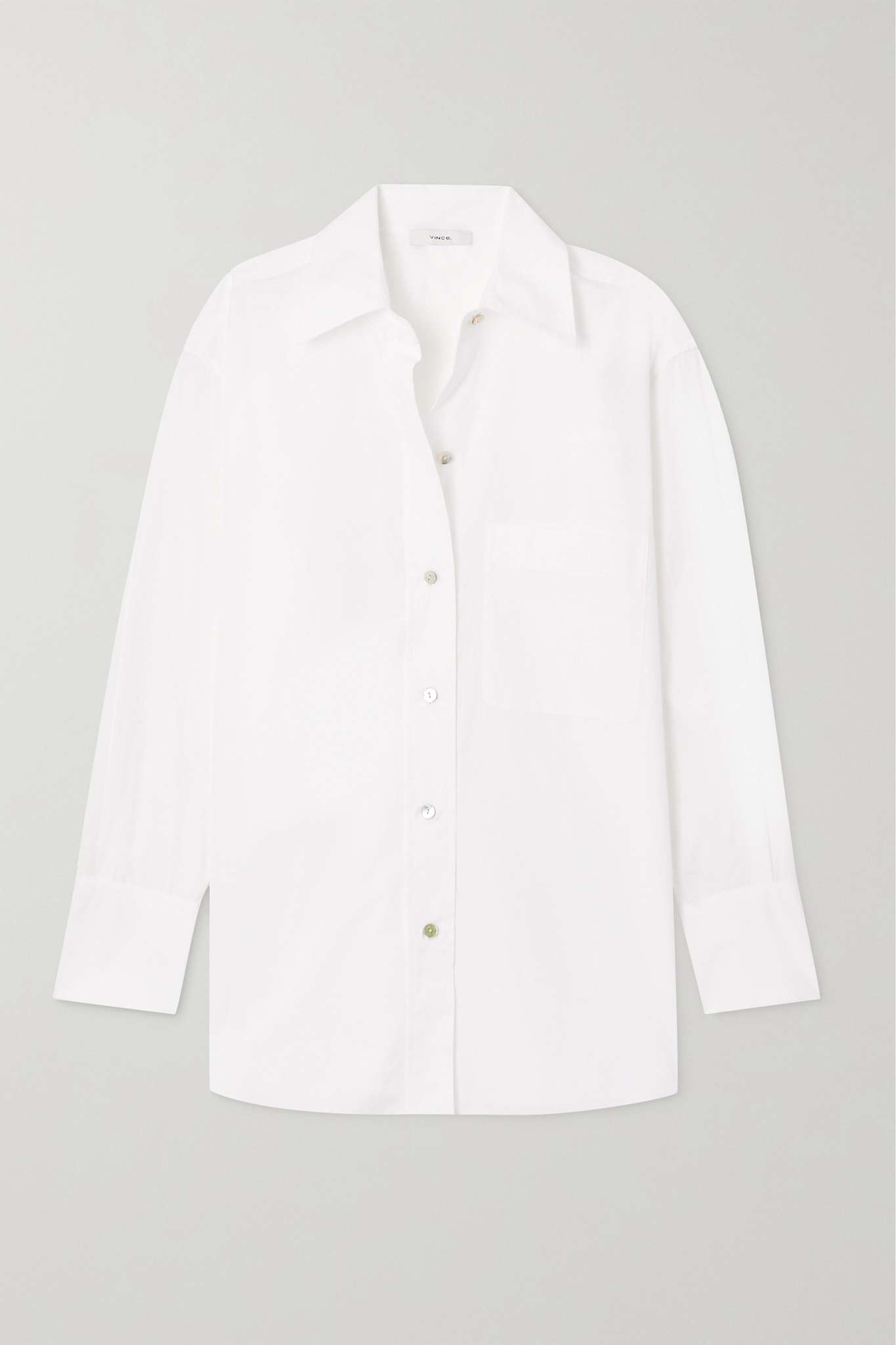 Oversized cotton-poplin shirt - 1