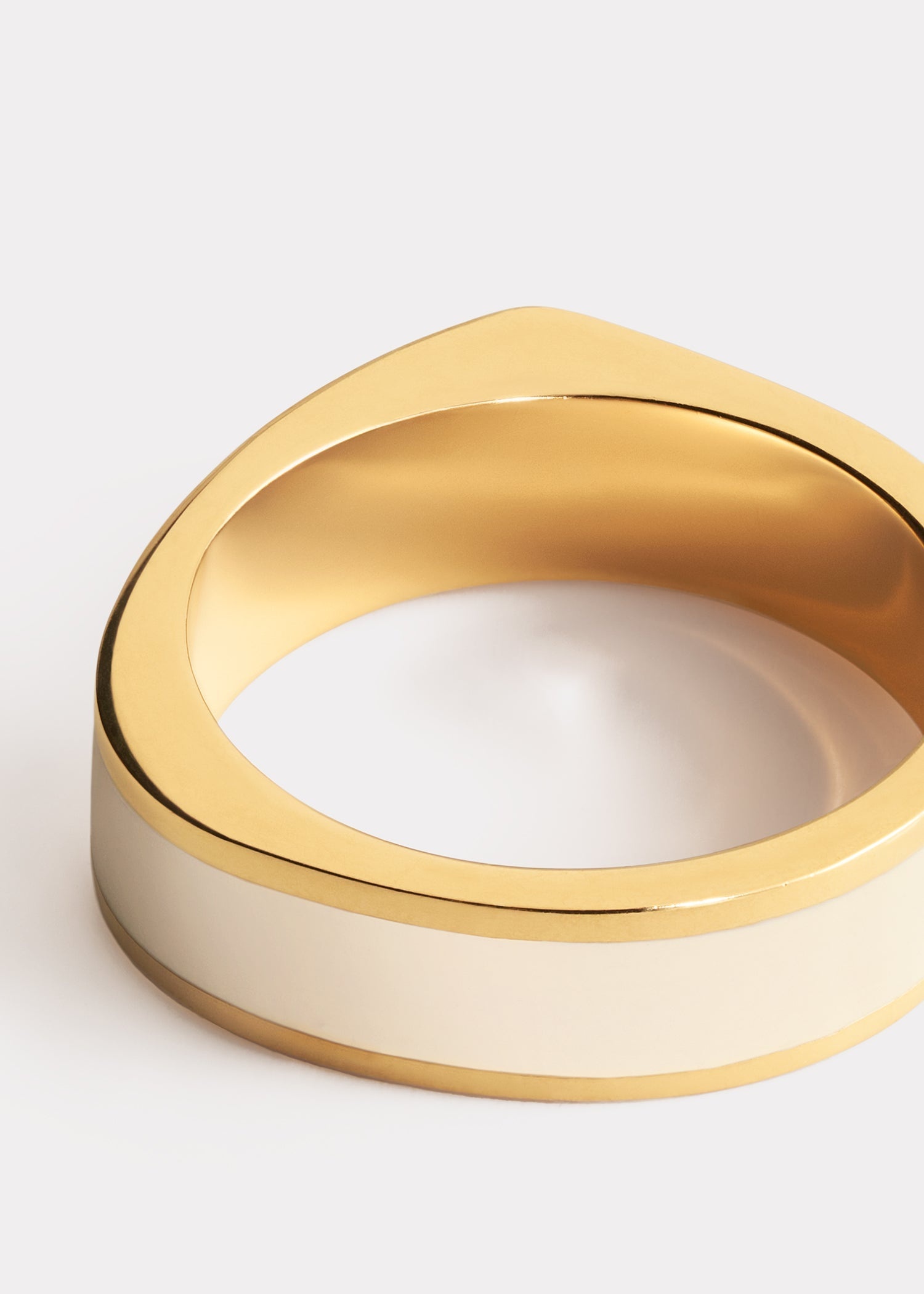 Signature ring ecru/gold - 3