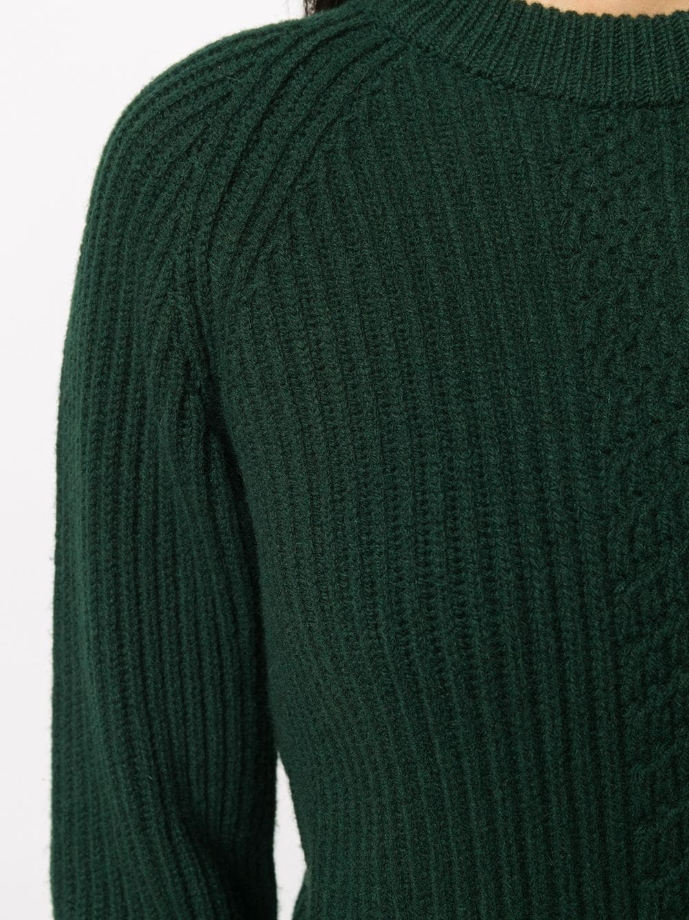 rib-knit wool jumper - 5