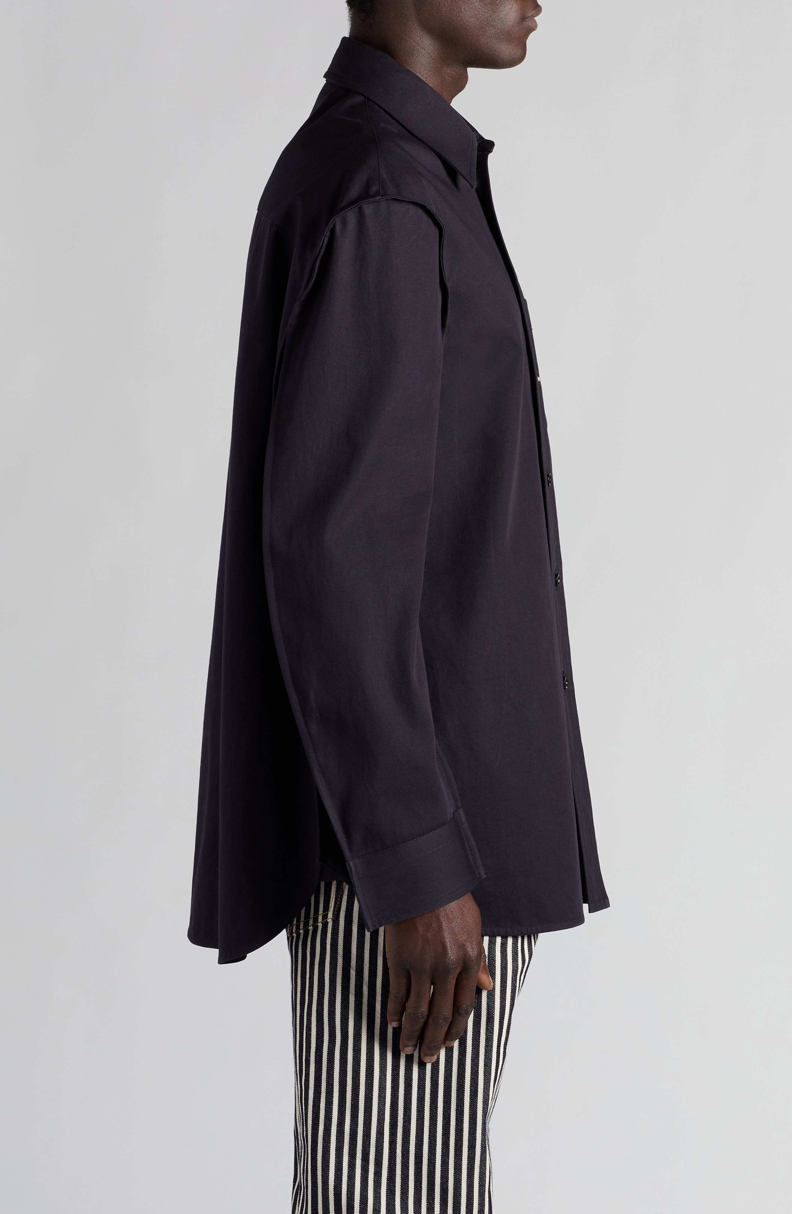 Cotton Twill Button-Up Shirt - 4