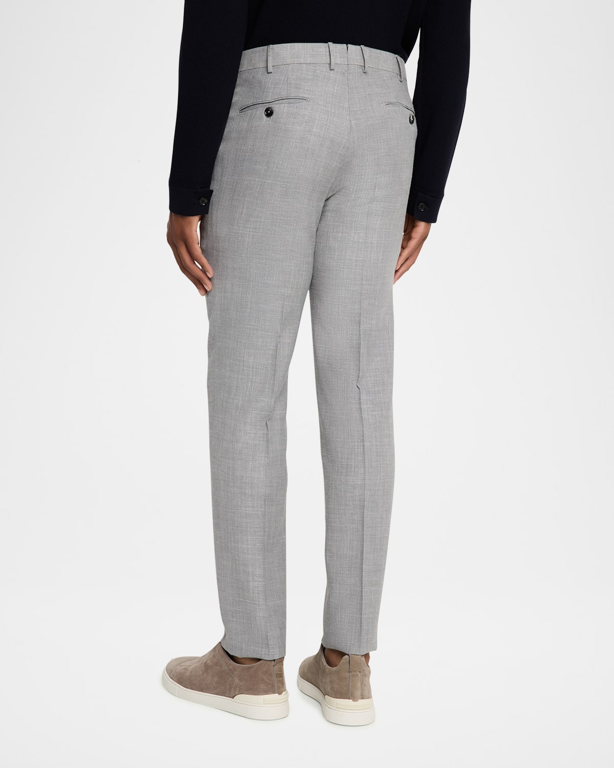Men's Slim-Fit Melange Pants - 3