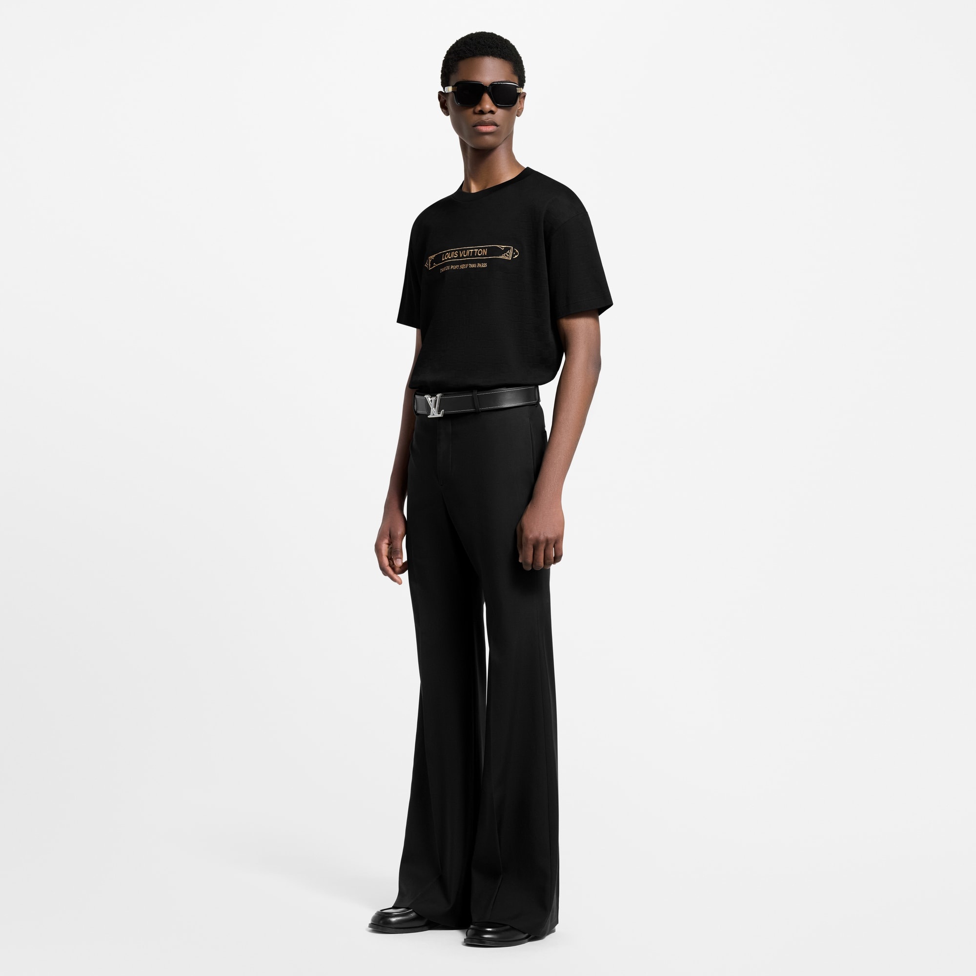Embellished Damier Pique T-Shirt - 4