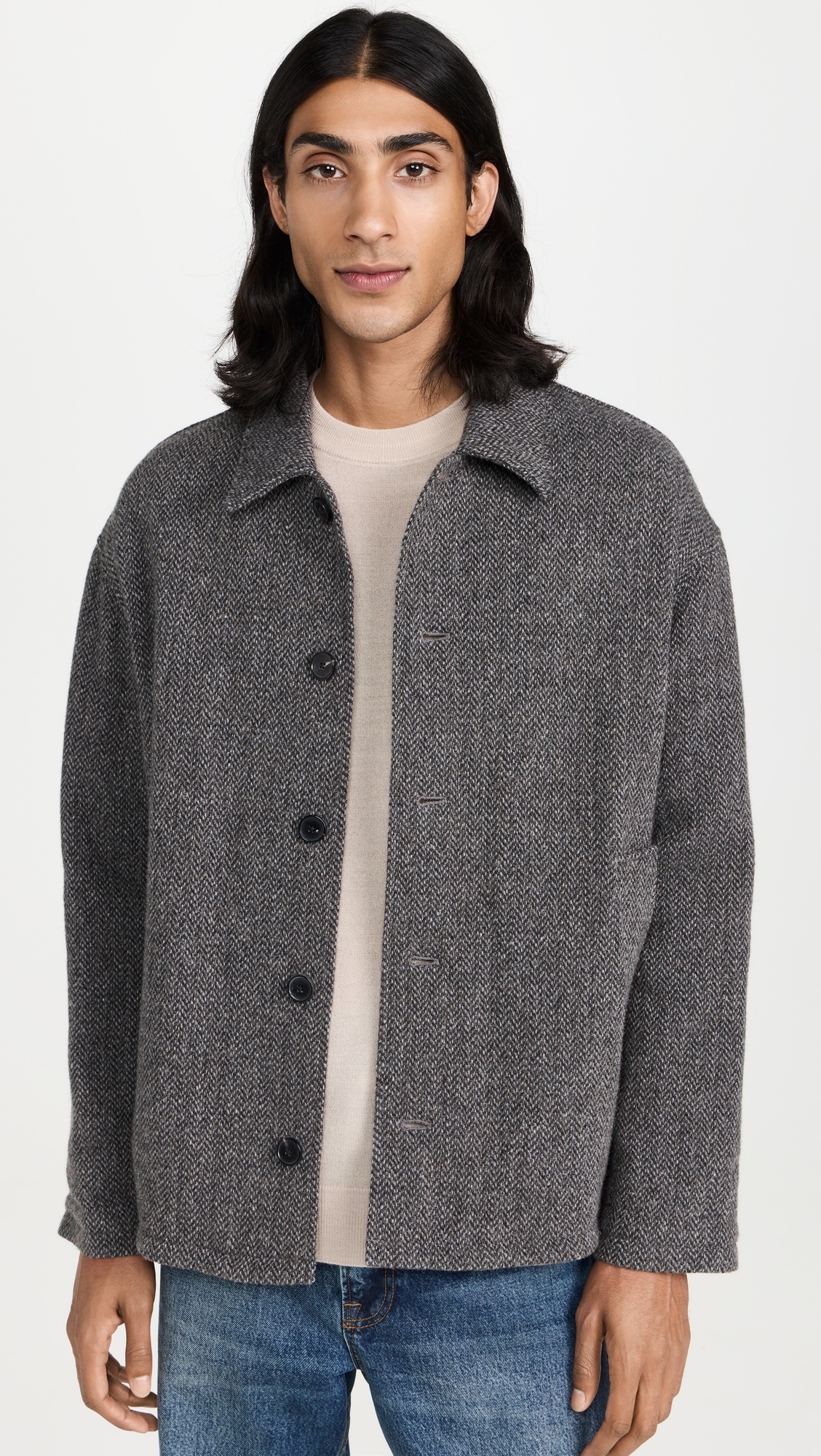 Tweed Shirt Jacket - 1