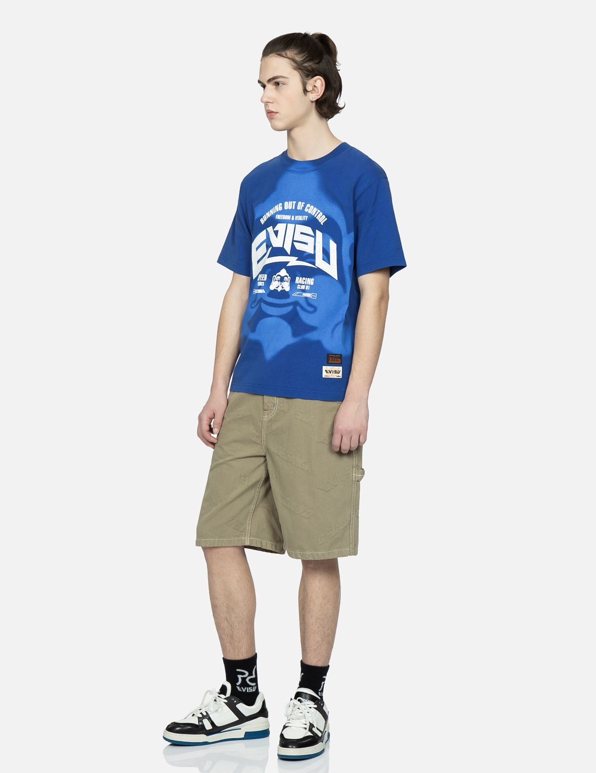 ALLOVER LOGO JACQUARD SHORTS WITH MULTIPLE POCKETS - 3