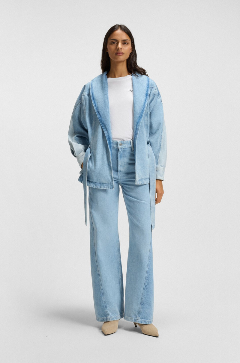 BOSS COTTON JERSEY T-SHIRT WITH HANDWRITTEN-LOGO PRINT outlook