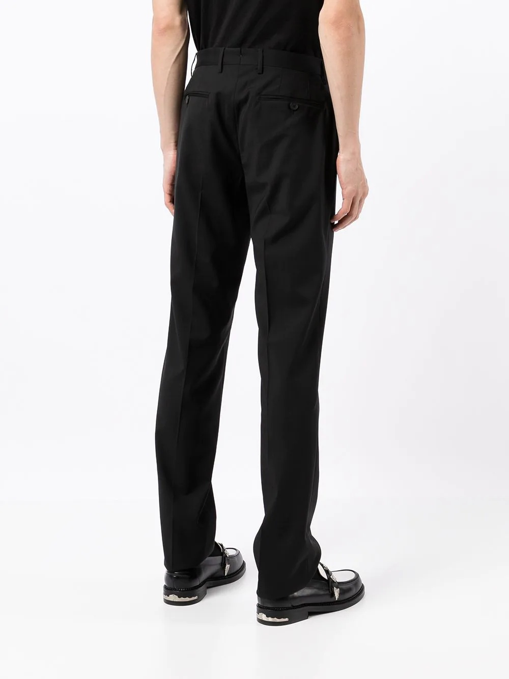 straight-leg tailored trousers - 4