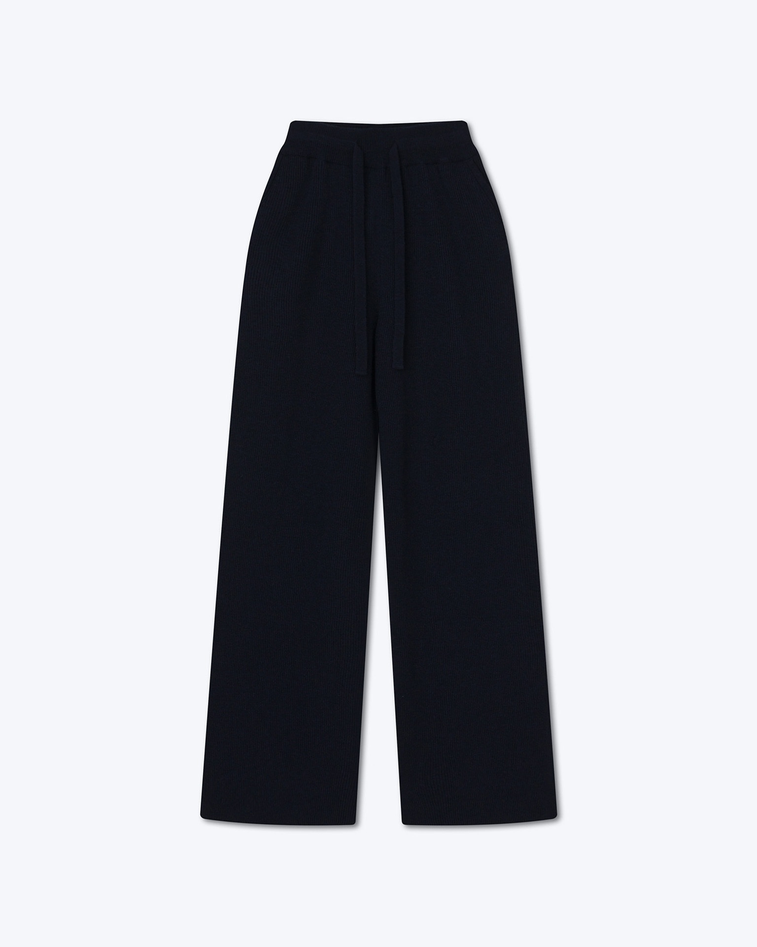ONI - Knitted straight-leg pants - Navy - 1