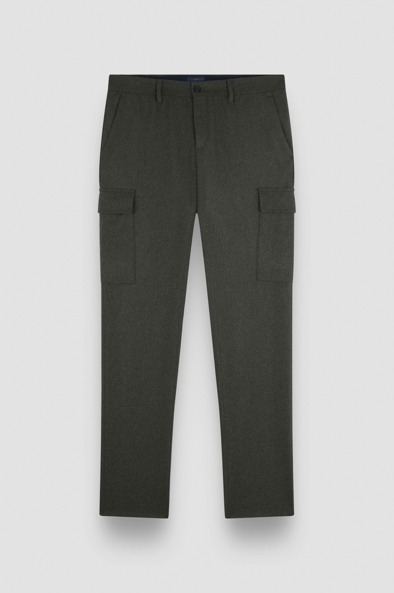 BLENDED WOOL CARGO TROUSERS 1