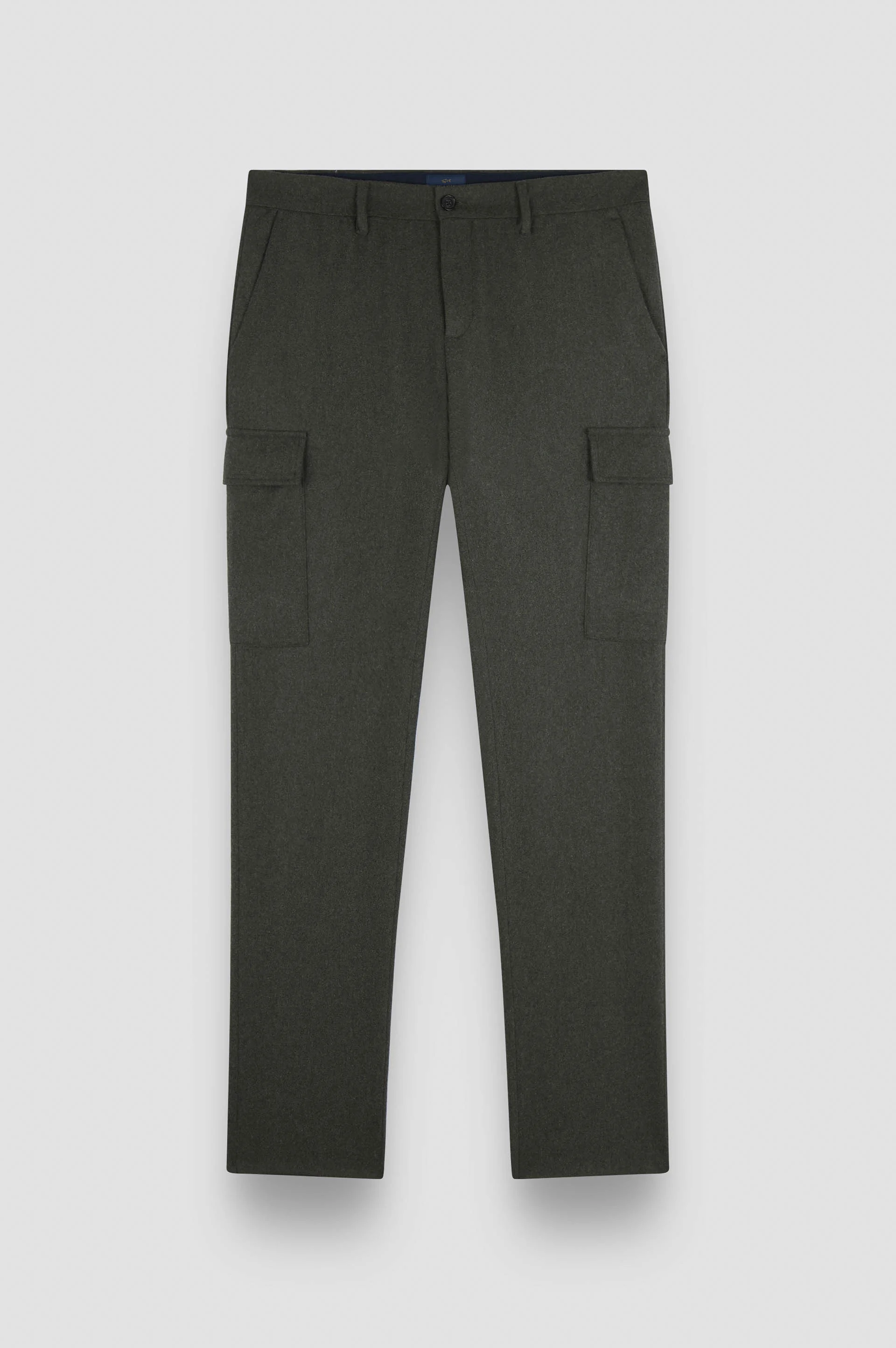 BLENDED WOOL CARGO TROUSERS - 1