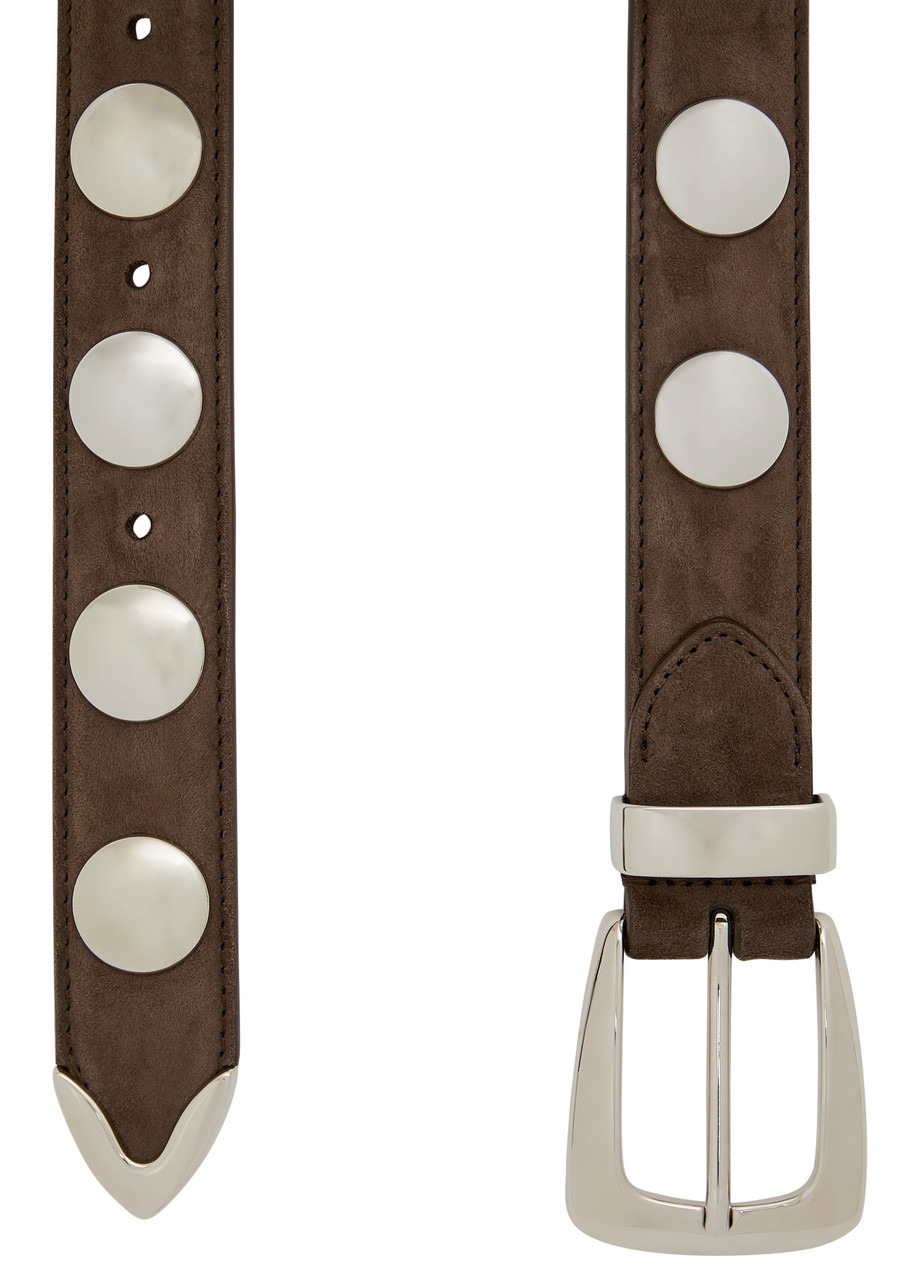 Khaite Benny Studded Suede Belt - 3
