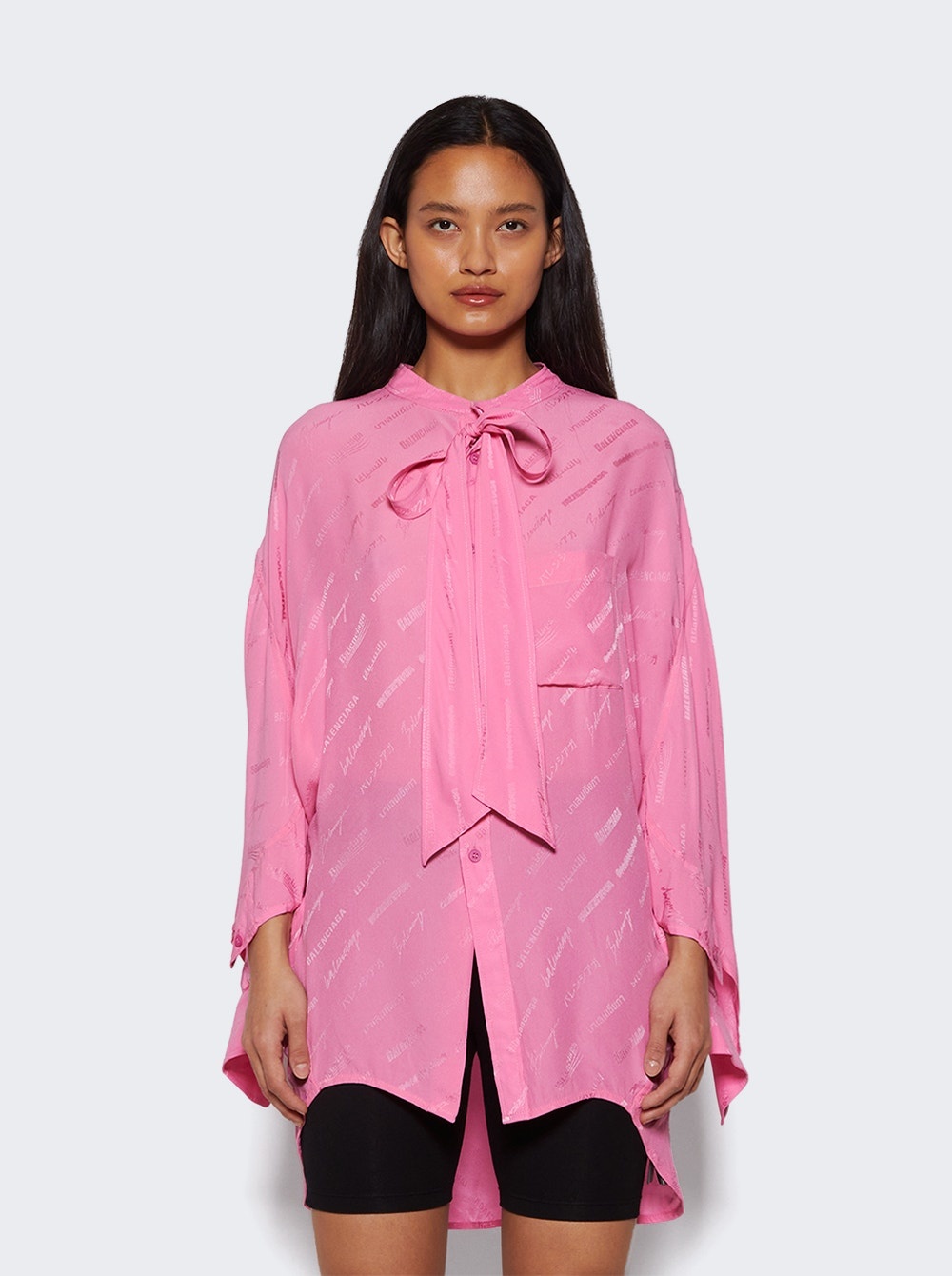 Logomania Allover Jacquard Shirt Pink - 3