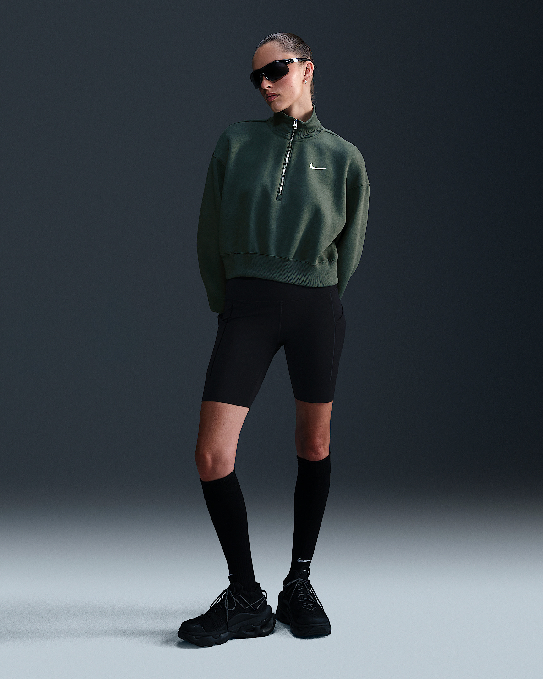 Nike Sportswear Phoenix Fleece Women's 1/2-Zip Cropped Sweatshirt - 4