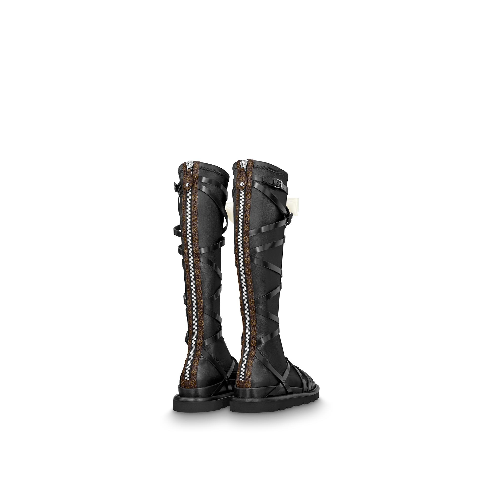 Square Pillow Flat High Boot - 4