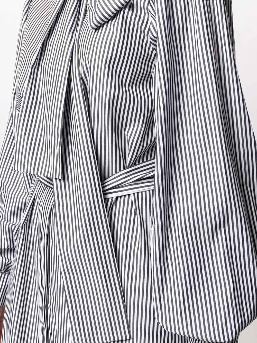 stripe print poplin shirt dress - 5