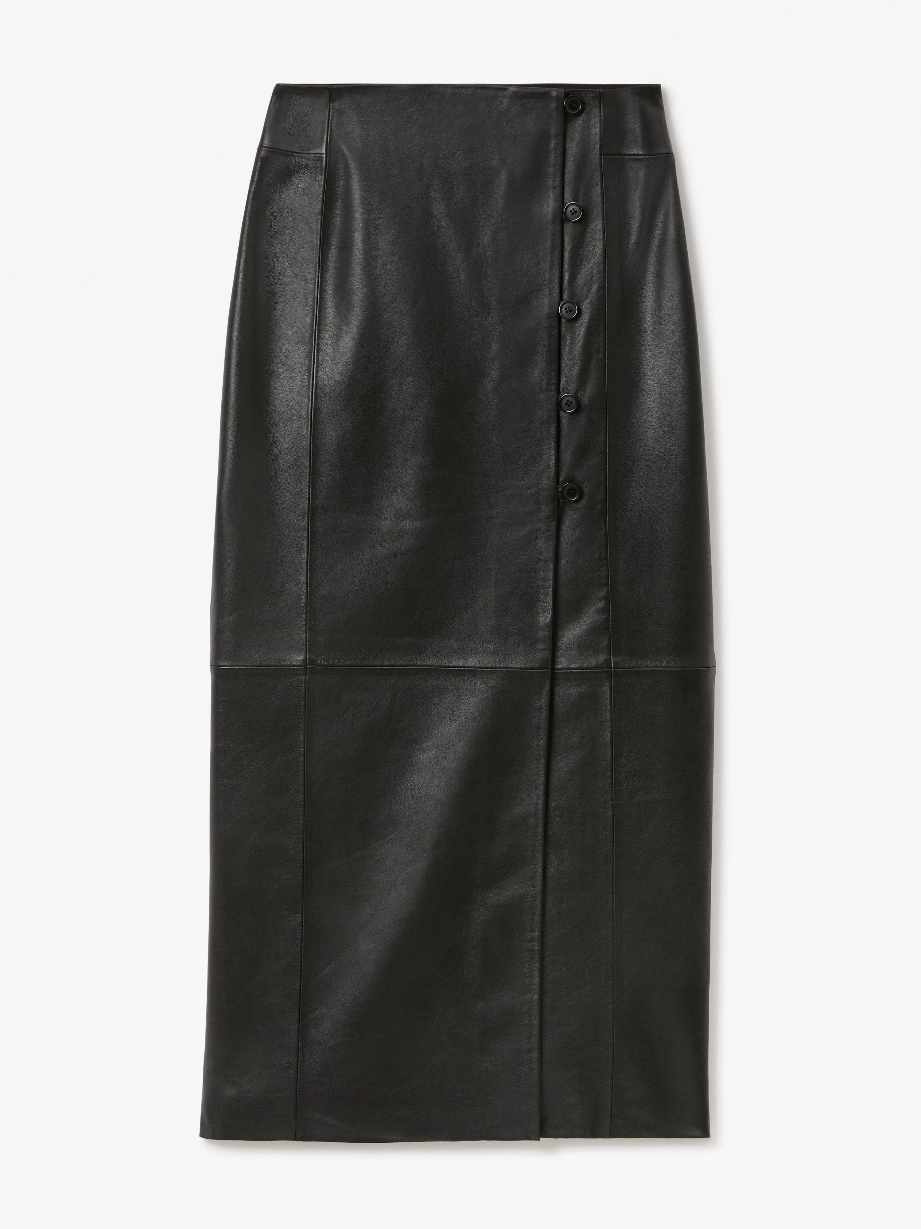 Leather Wrap Skirt - 1
