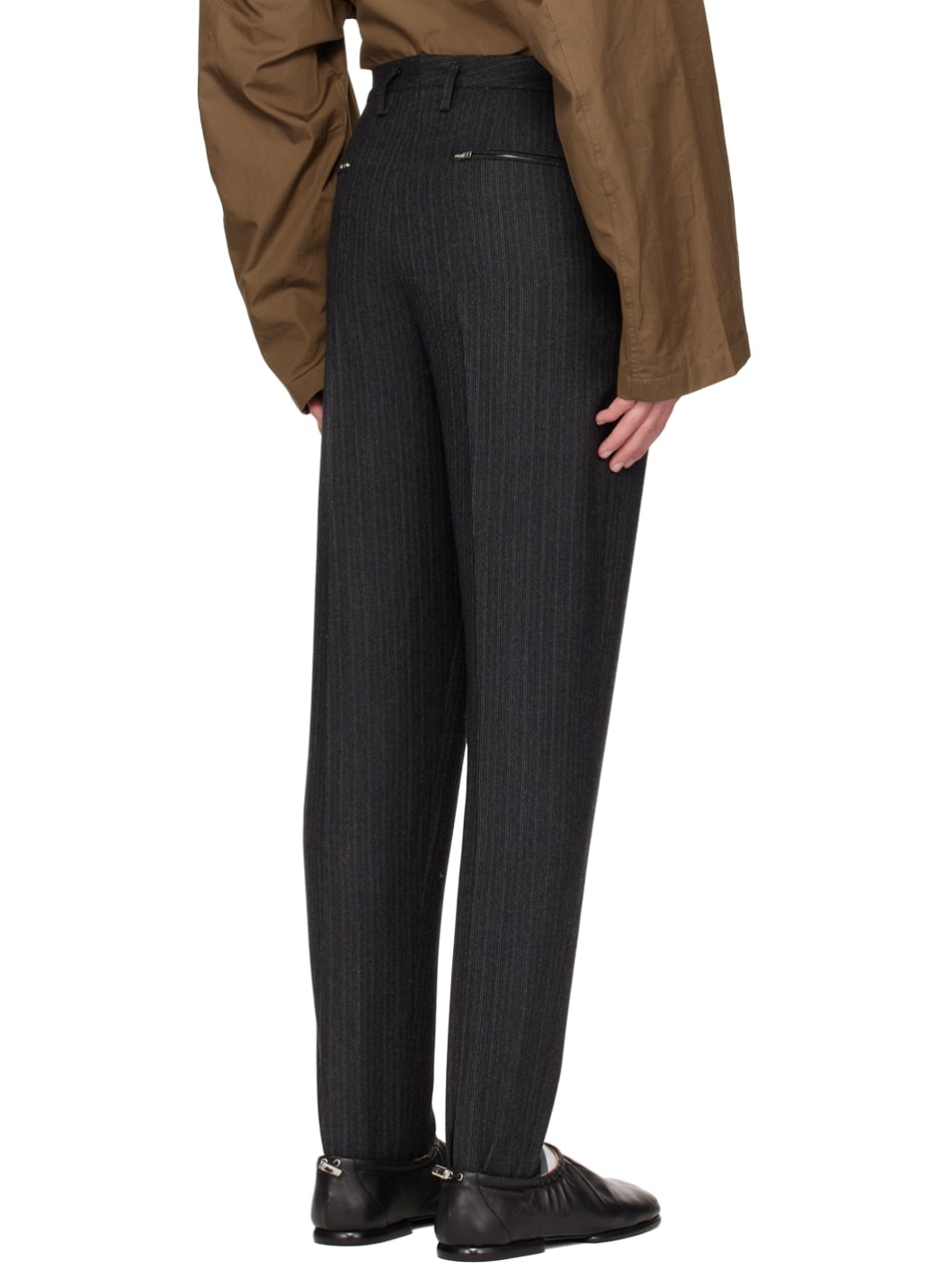 Gray Stirrup Trousers - 3