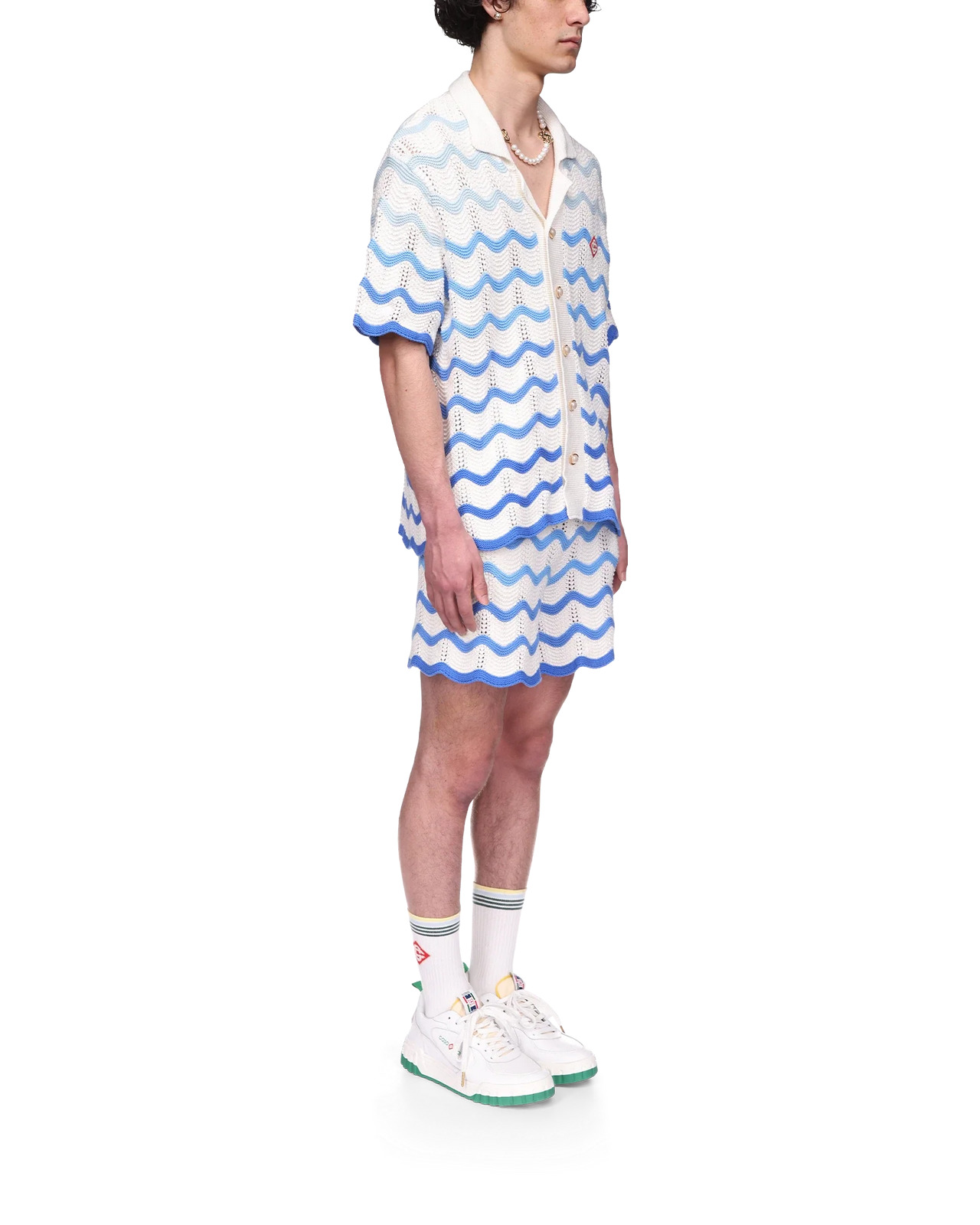 Wavy Gradient Crochet Shirt | Casablanca Paris - 6