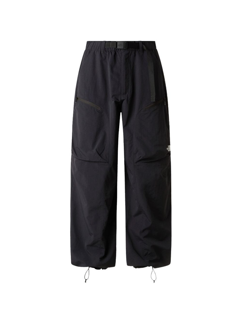 U NSE belted logo-print trousers 1