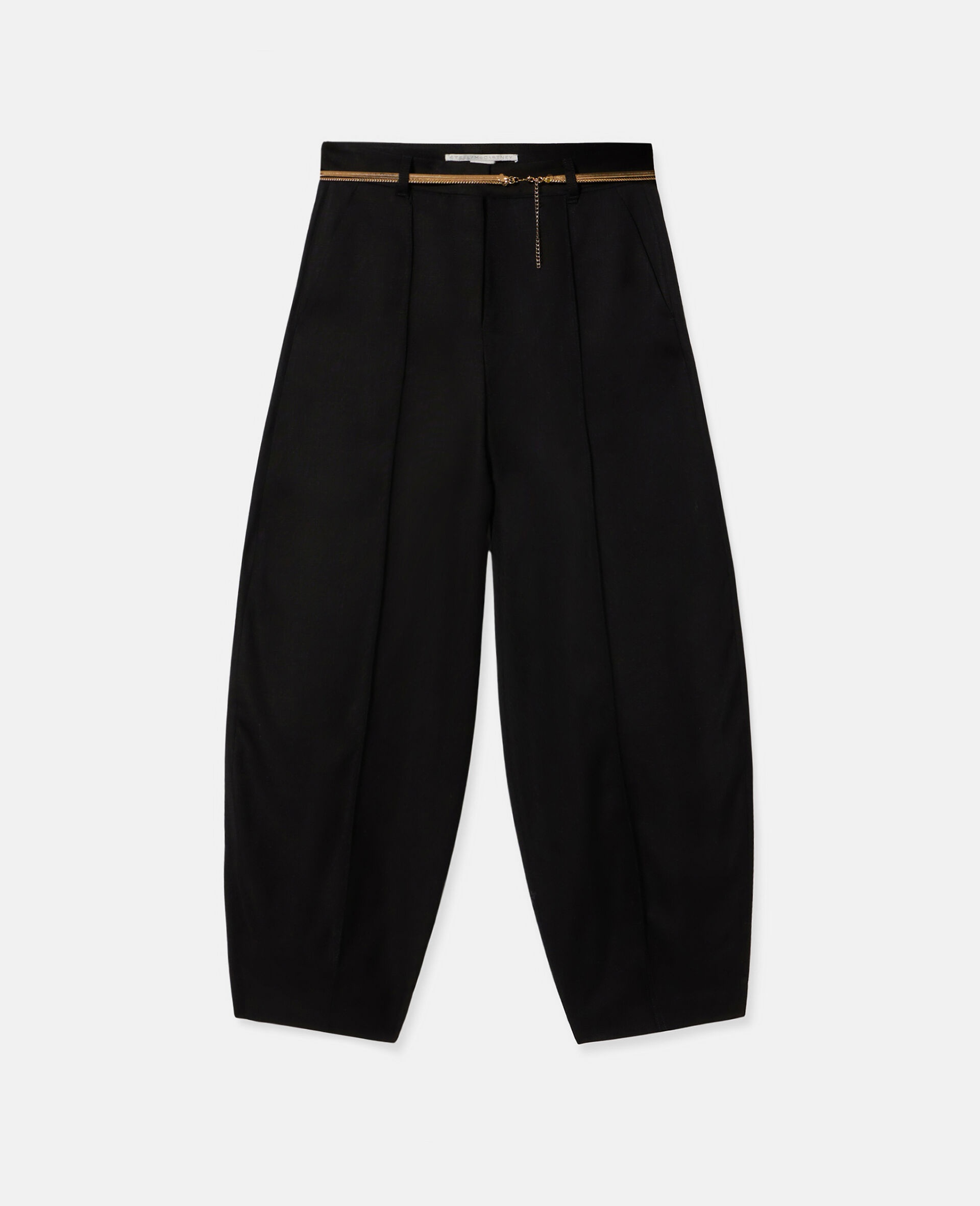 Box Pleat Belted Tailored Trousers - 1