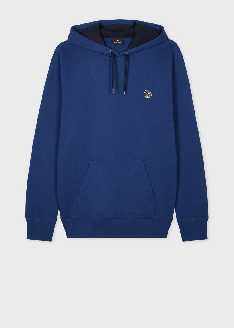 Royal Blue Zebra Logo Organic Cotton Hoodie 1