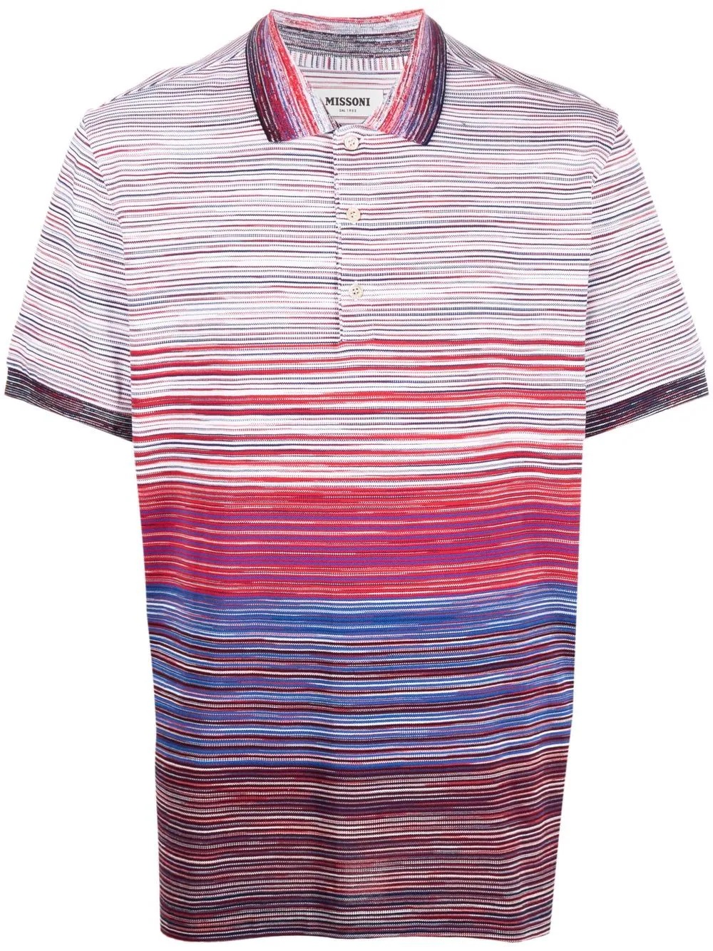 abstract-stripe polo shirt - 1