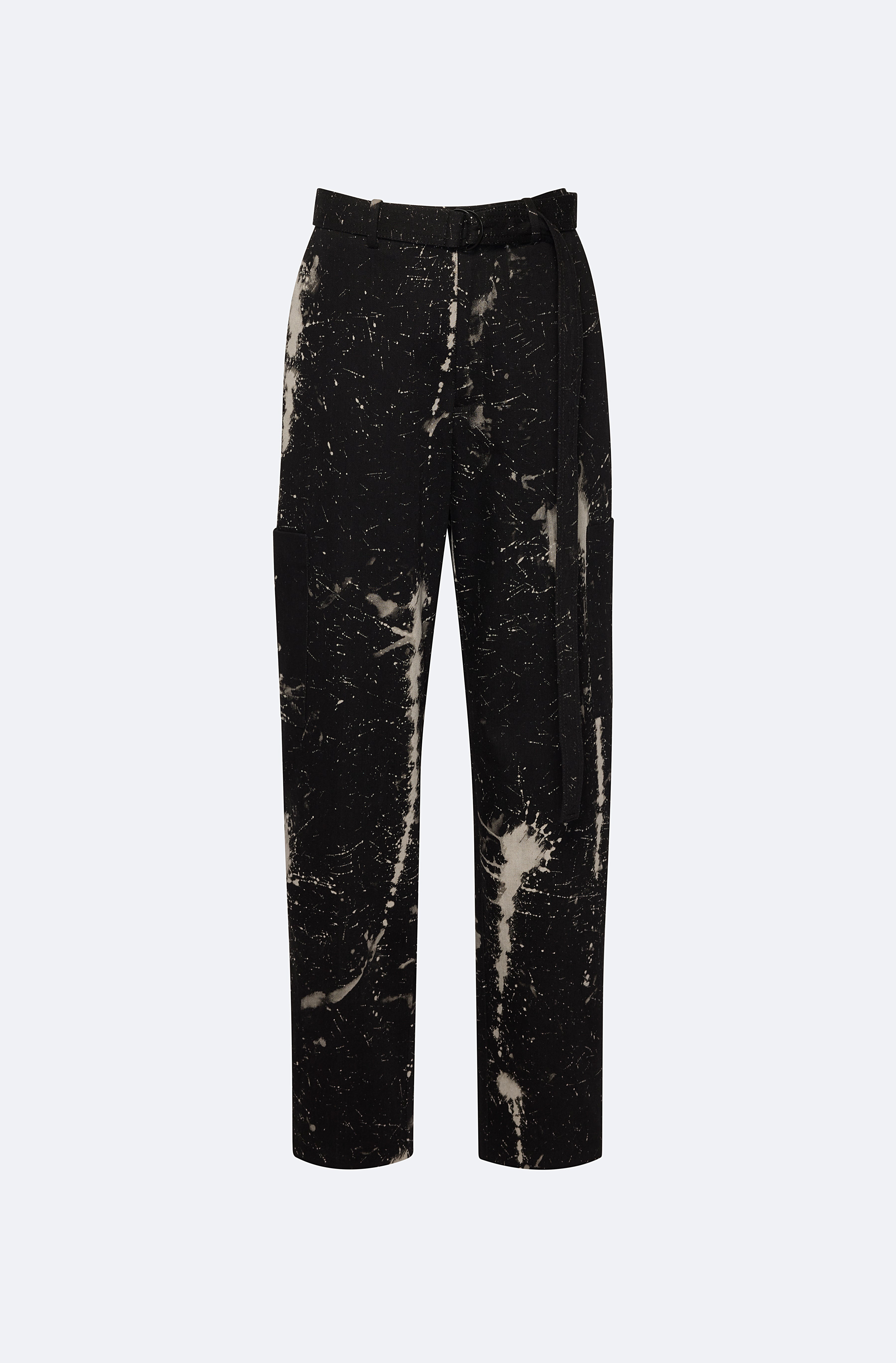 Bleached Denim Tapered Pant - 1