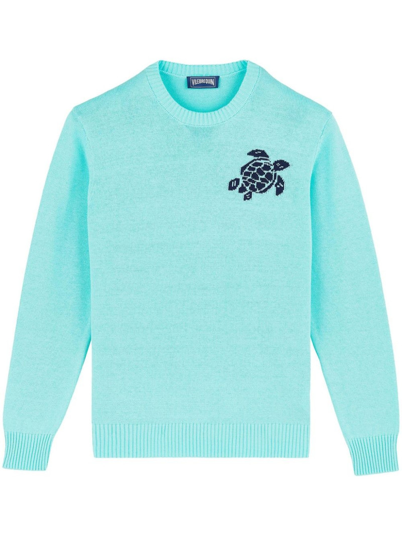 embroidered-logo sweater 1