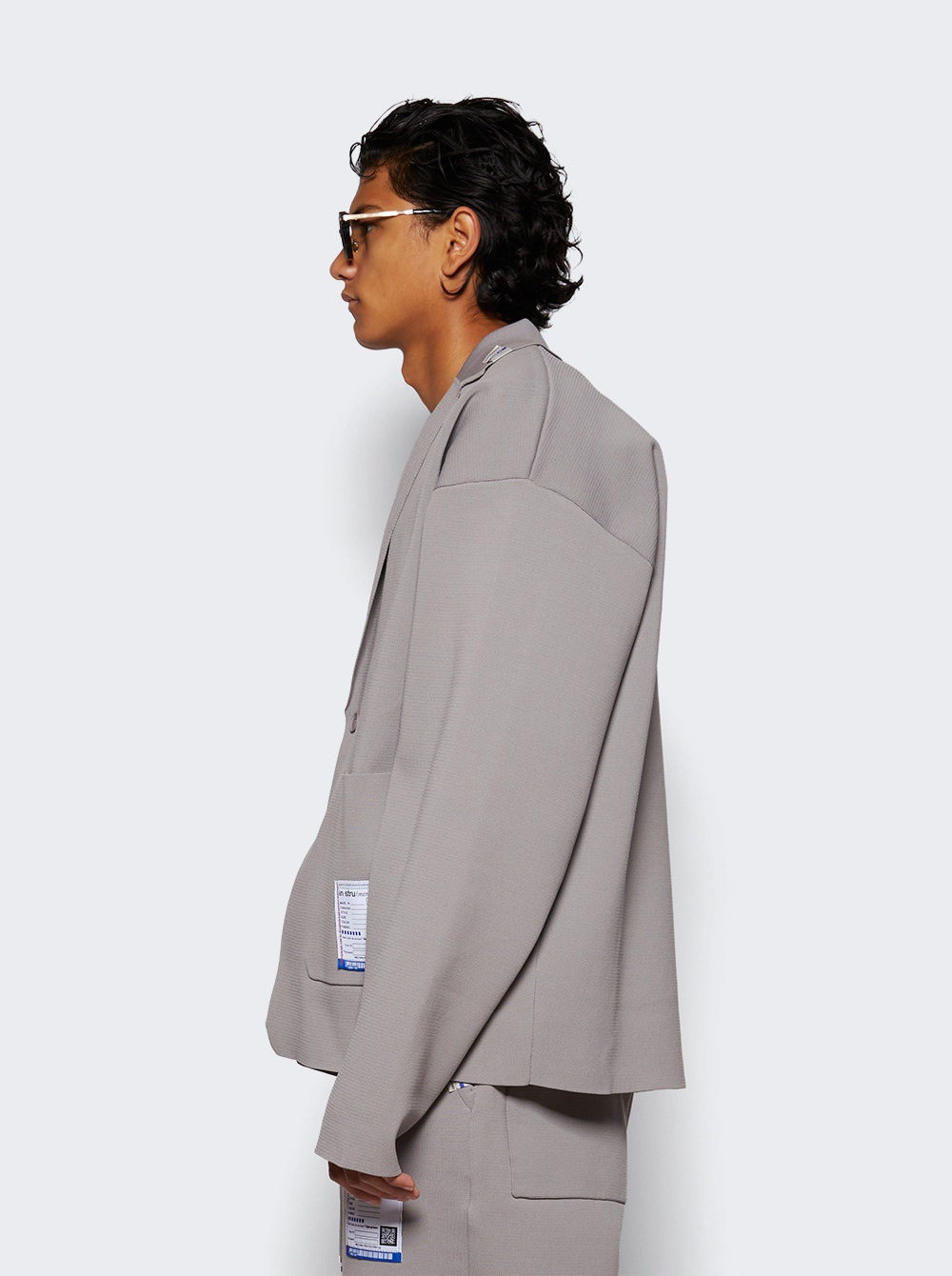 Milan Rib Jacket Light Grey - 4