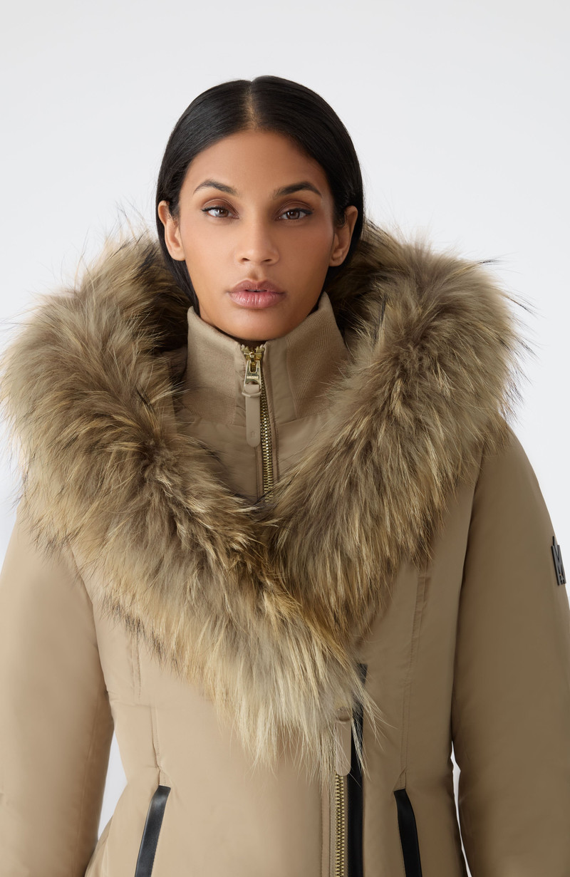 ADALI-F Down coat with natural fur Signature Mackage Collar 8