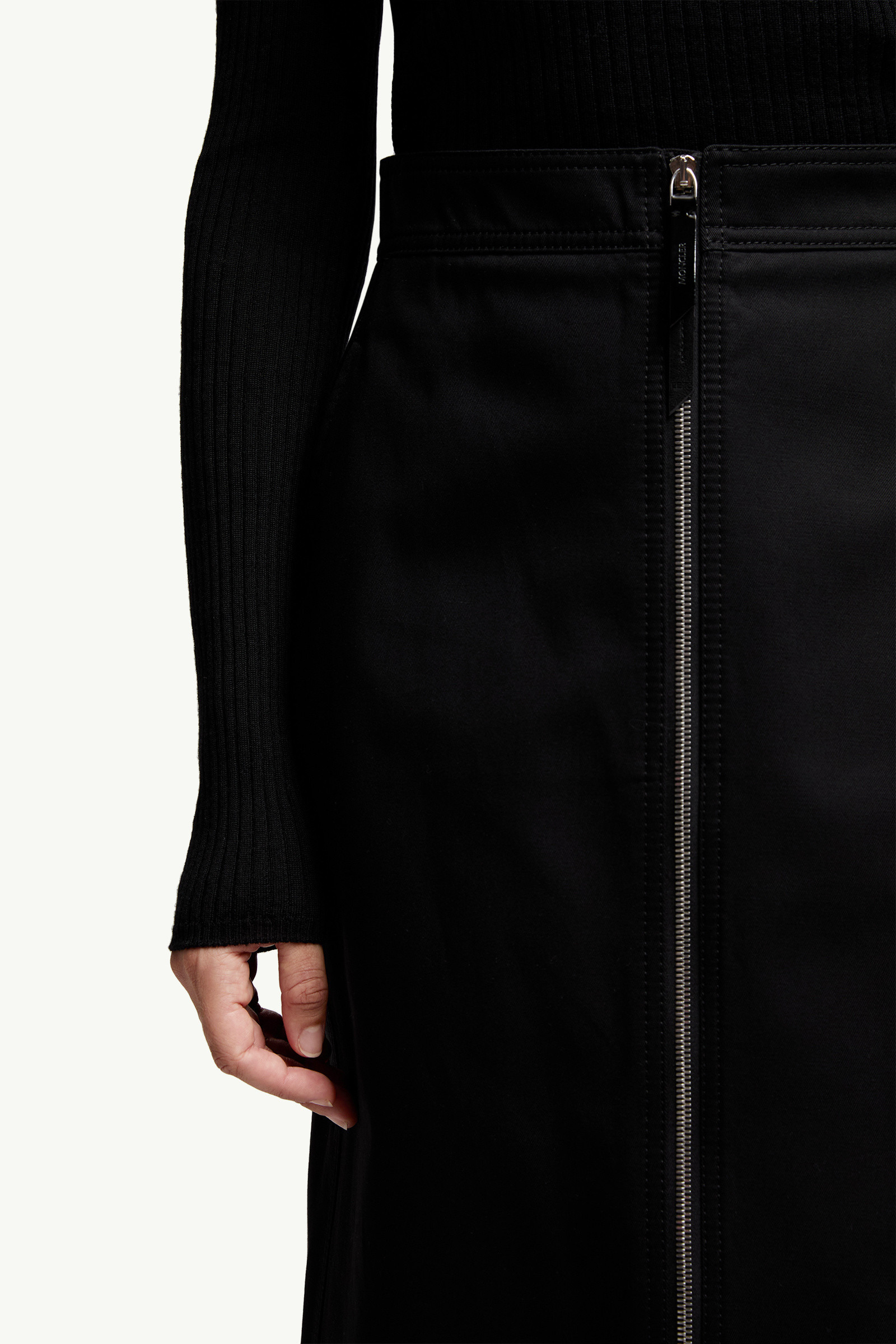 Moncler x EE72 by Edward Enninful Cotton Gabardine Midi Skirt - 7