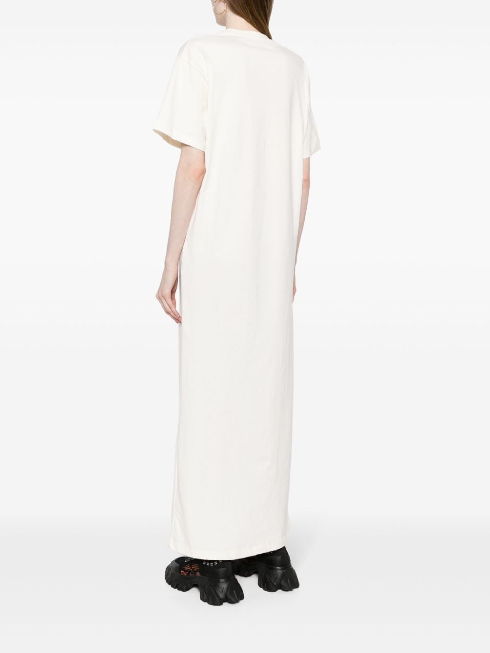 logo-print cotton T-shirt dress - 4