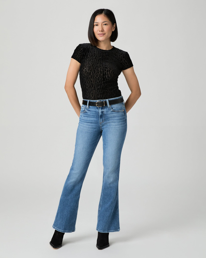 PAIGE High Rise Laurel Canyon Petite Bootcut Jean outlook