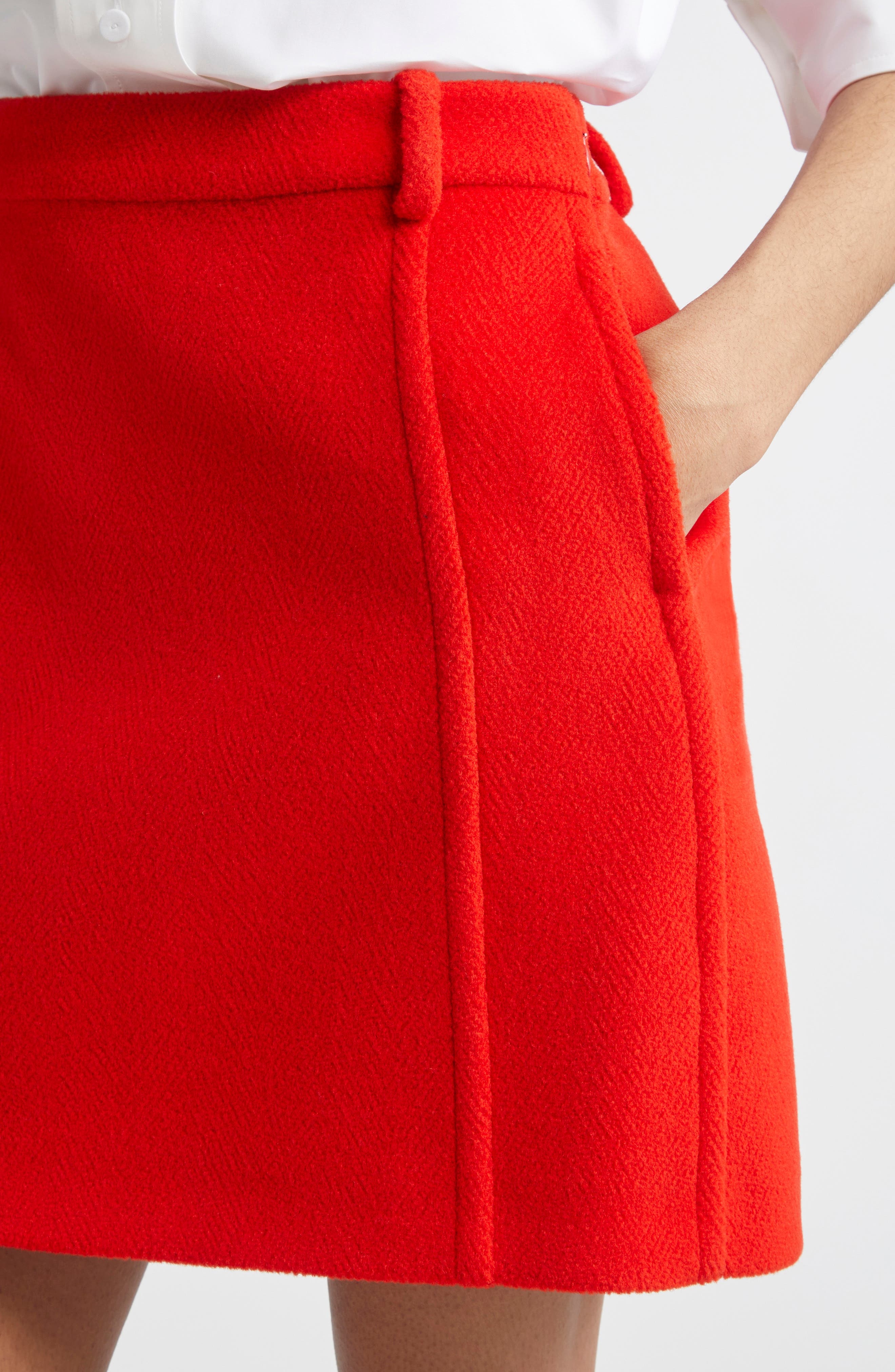 Jil Sander Wool Miniskirt in Strawberry at Nordstrom - 5