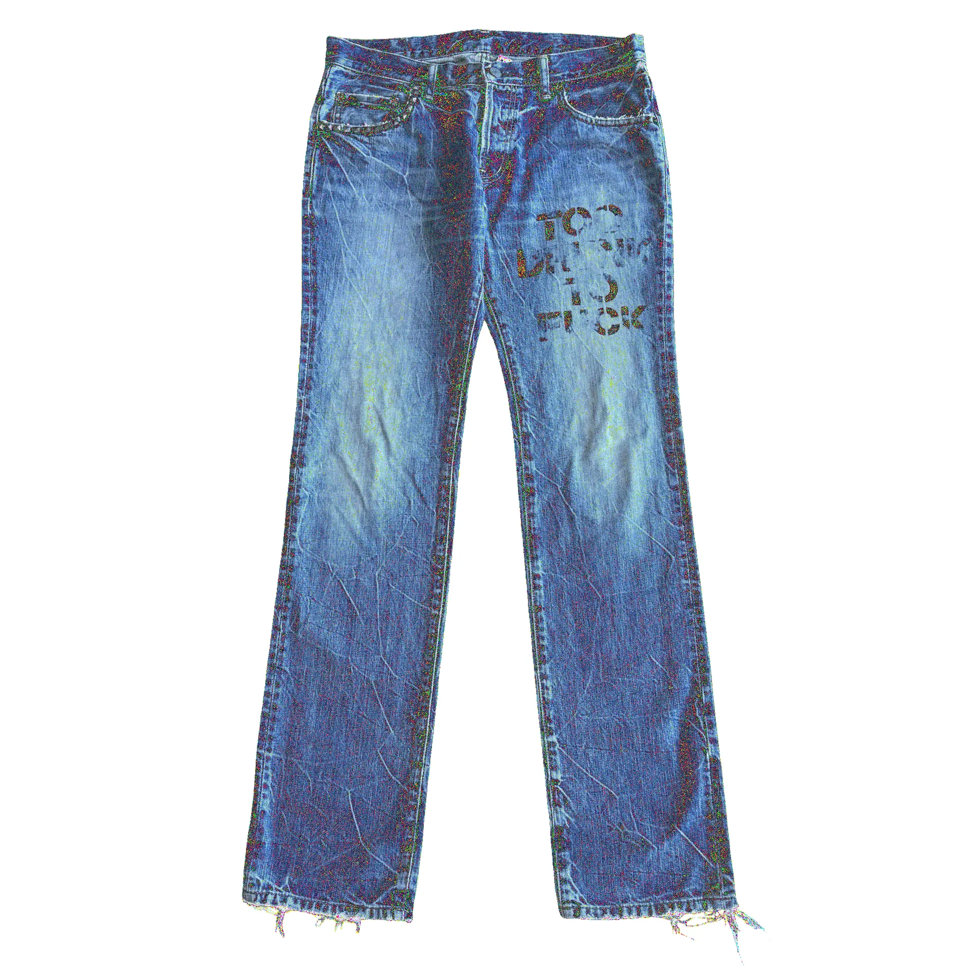 Hysteric Glamour "Too Drunk" Washed Denim SZ 32 - 1