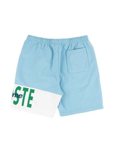 Supreme x Lacoste logo panel sweat shorts outlook