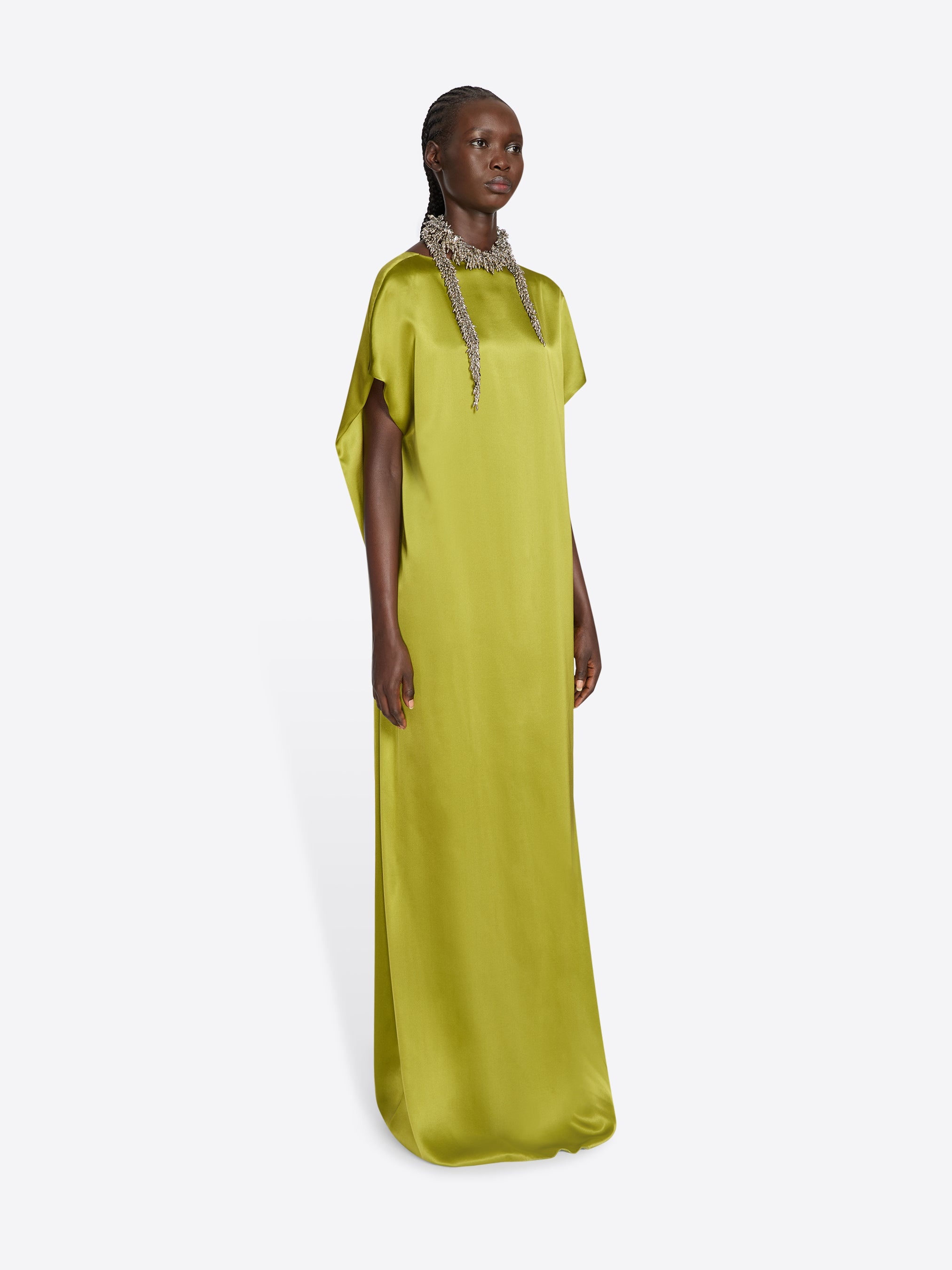SILK FLOOR LENGTH DRESS - 3