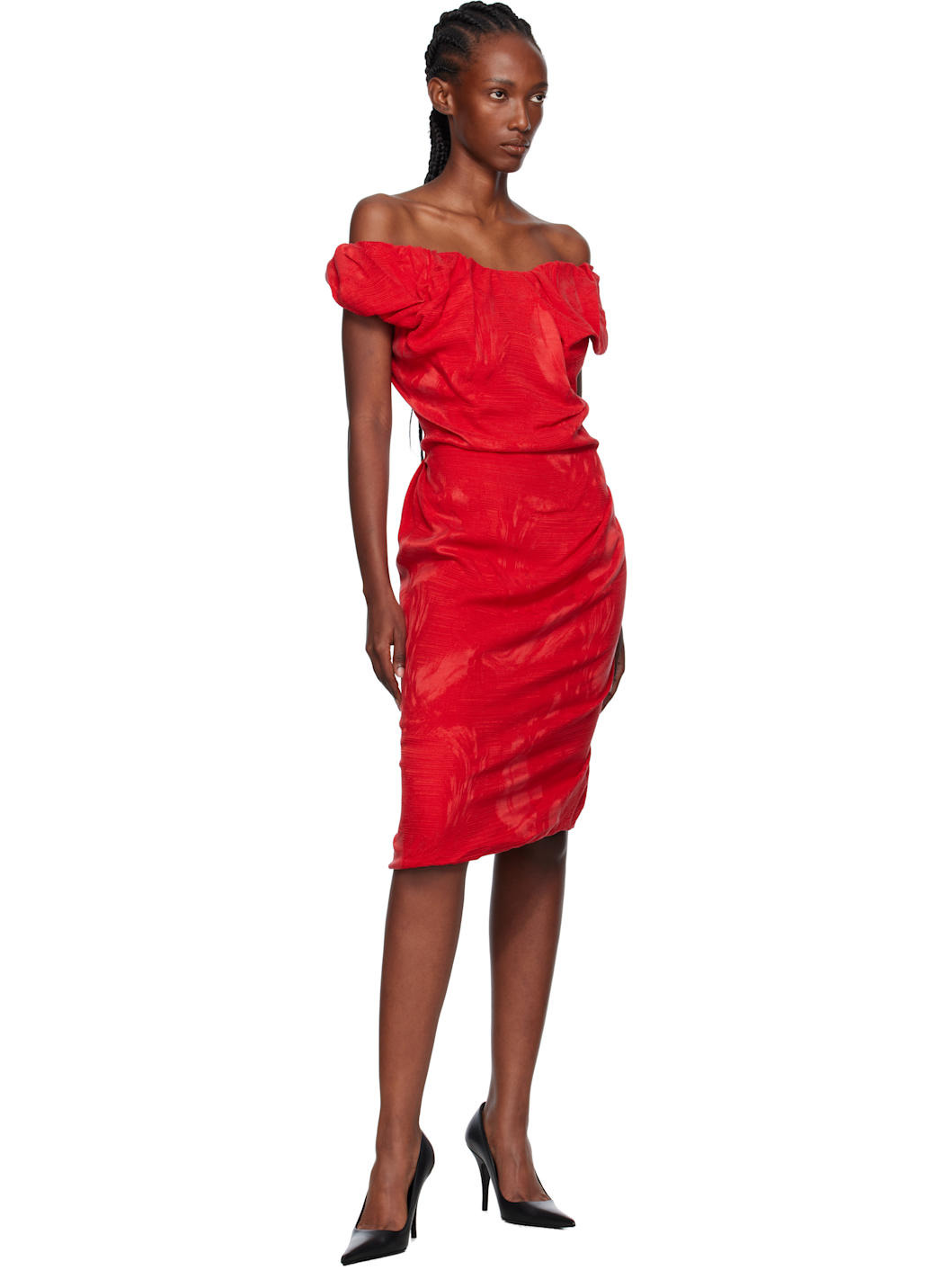 Red Ginnie Amber Midi Dress - 4