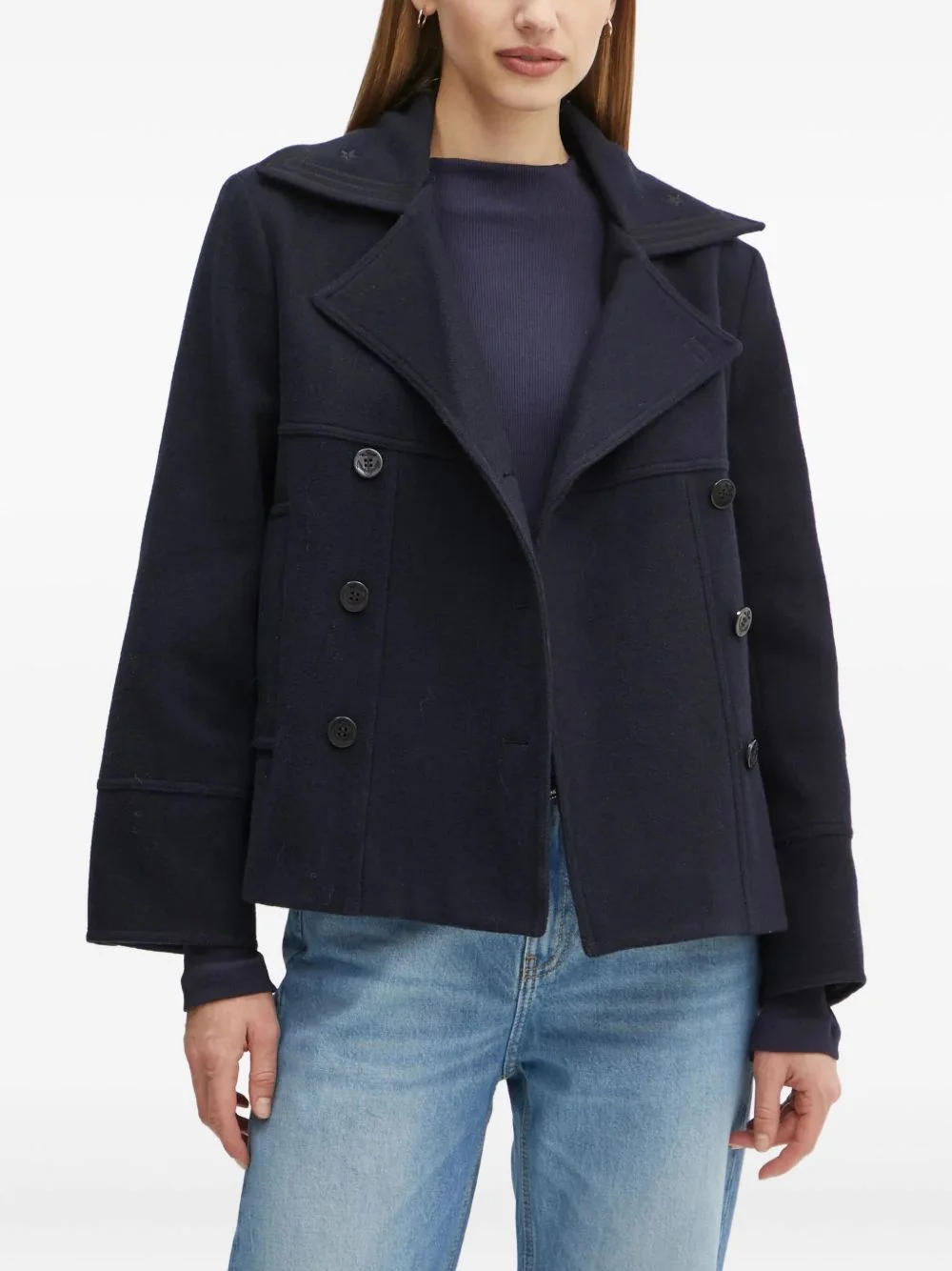 double-breasted coat - 1