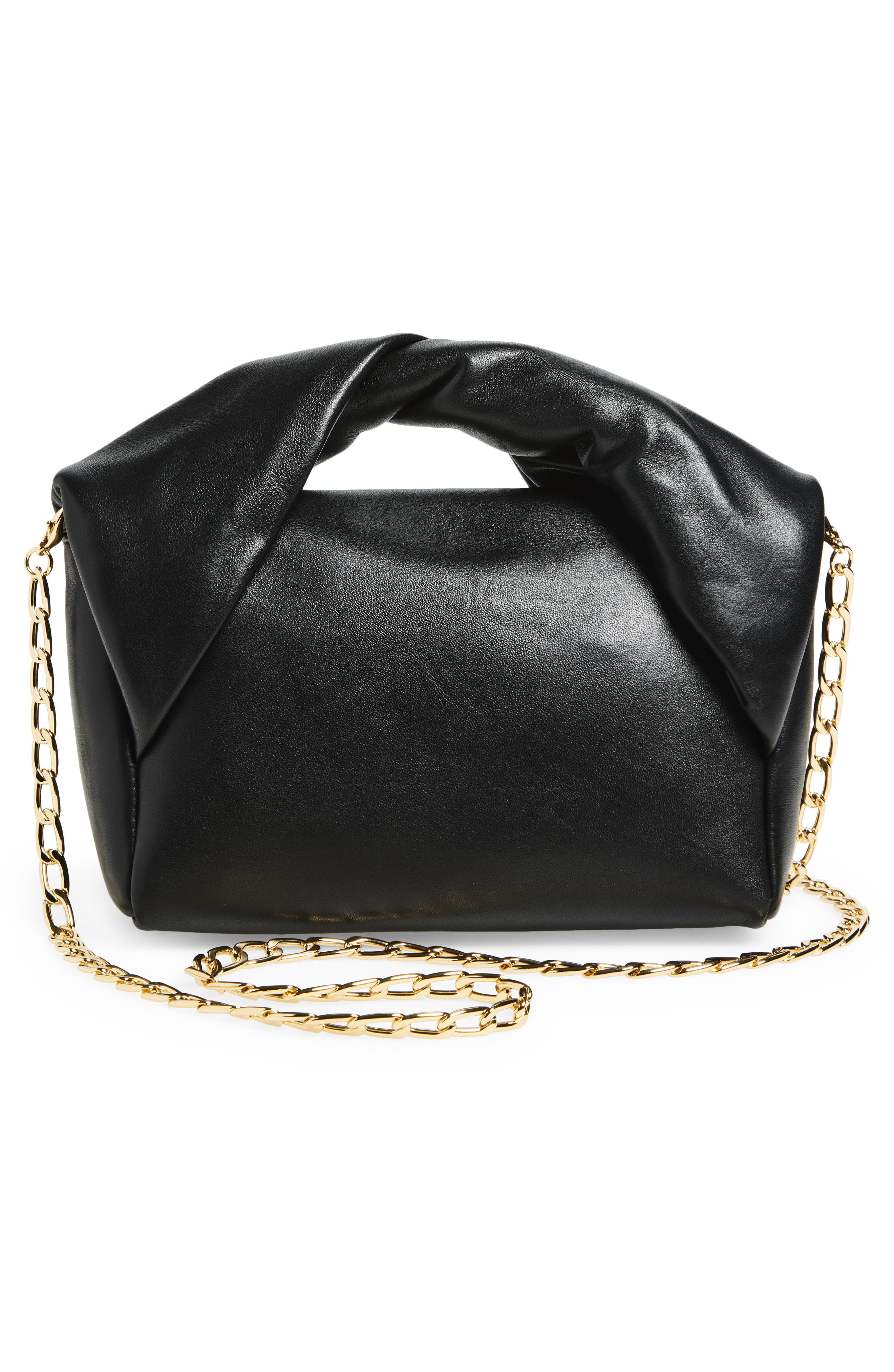 JW Anderson Medium Twister Leather Top Handle Bag in Black 999 at Nordstrom - 2