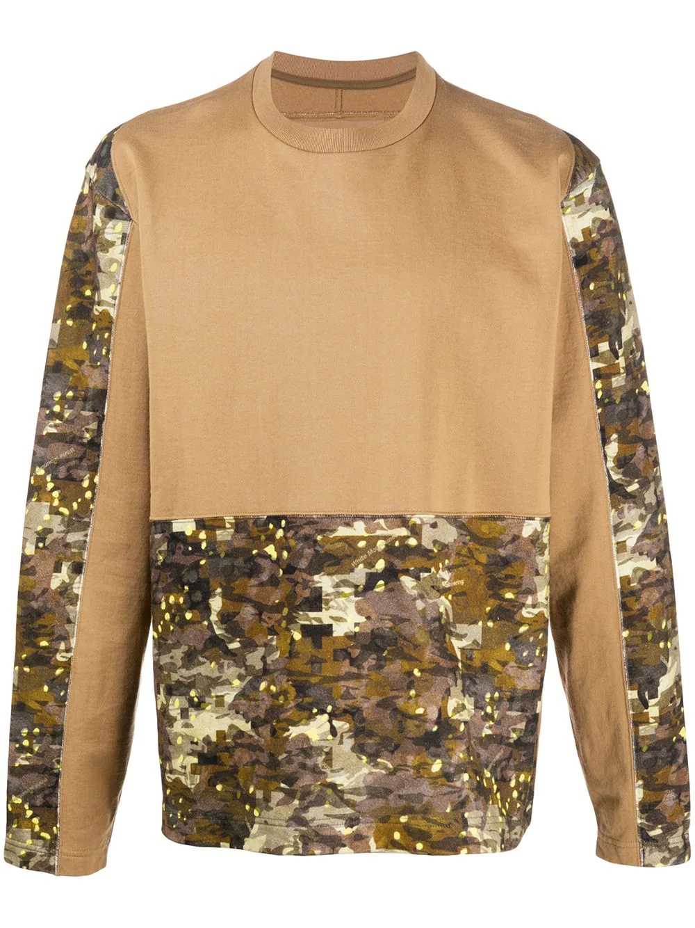 camouflage colour-block sweatshirt - 1