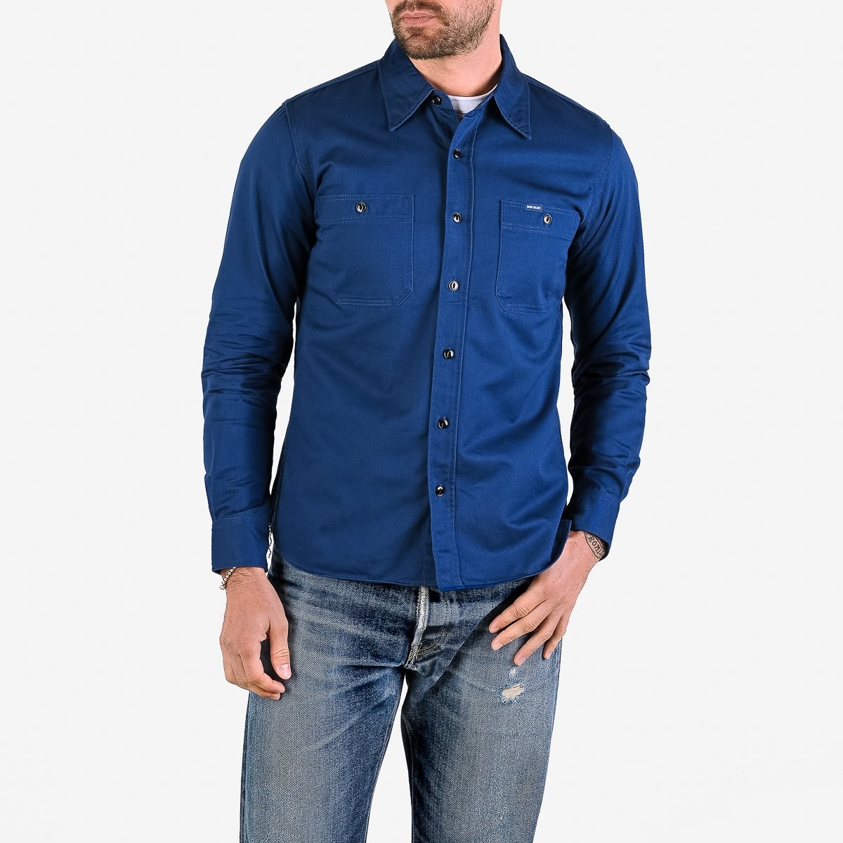 7oz Chino Work Shirt - Blue - 2