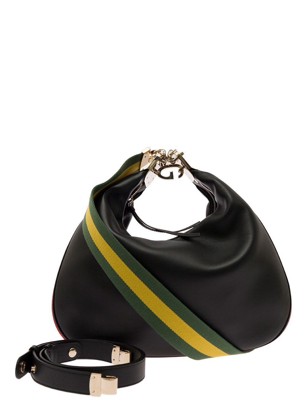 Gucci Women 'Large Attache' Black Crossbody Bag With G Hook Closure In Leather Man - 5