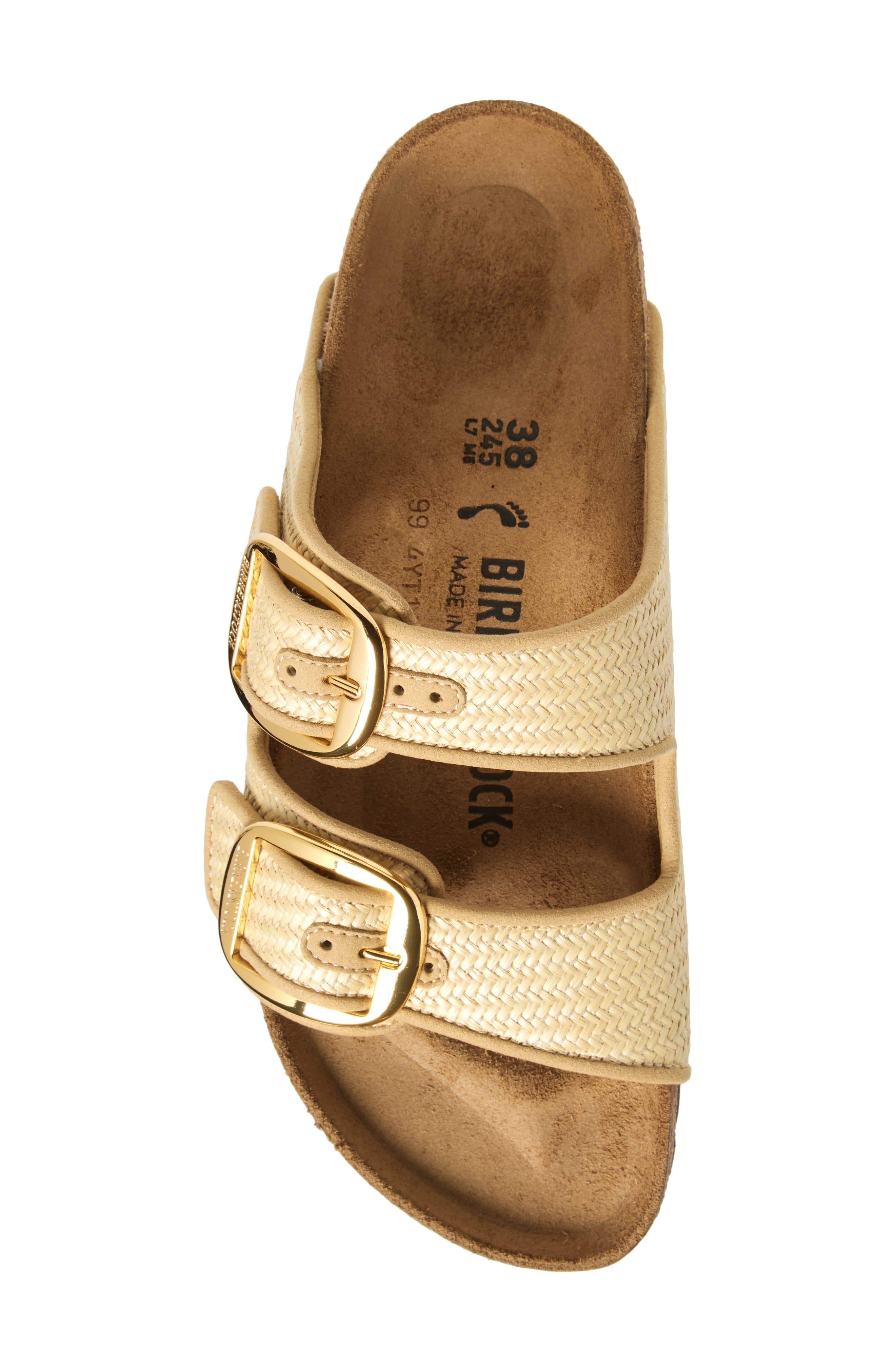 Birkenstock Arizona Hammered Big Buckle Slide Sandal in Beige at Nordstrom - 5