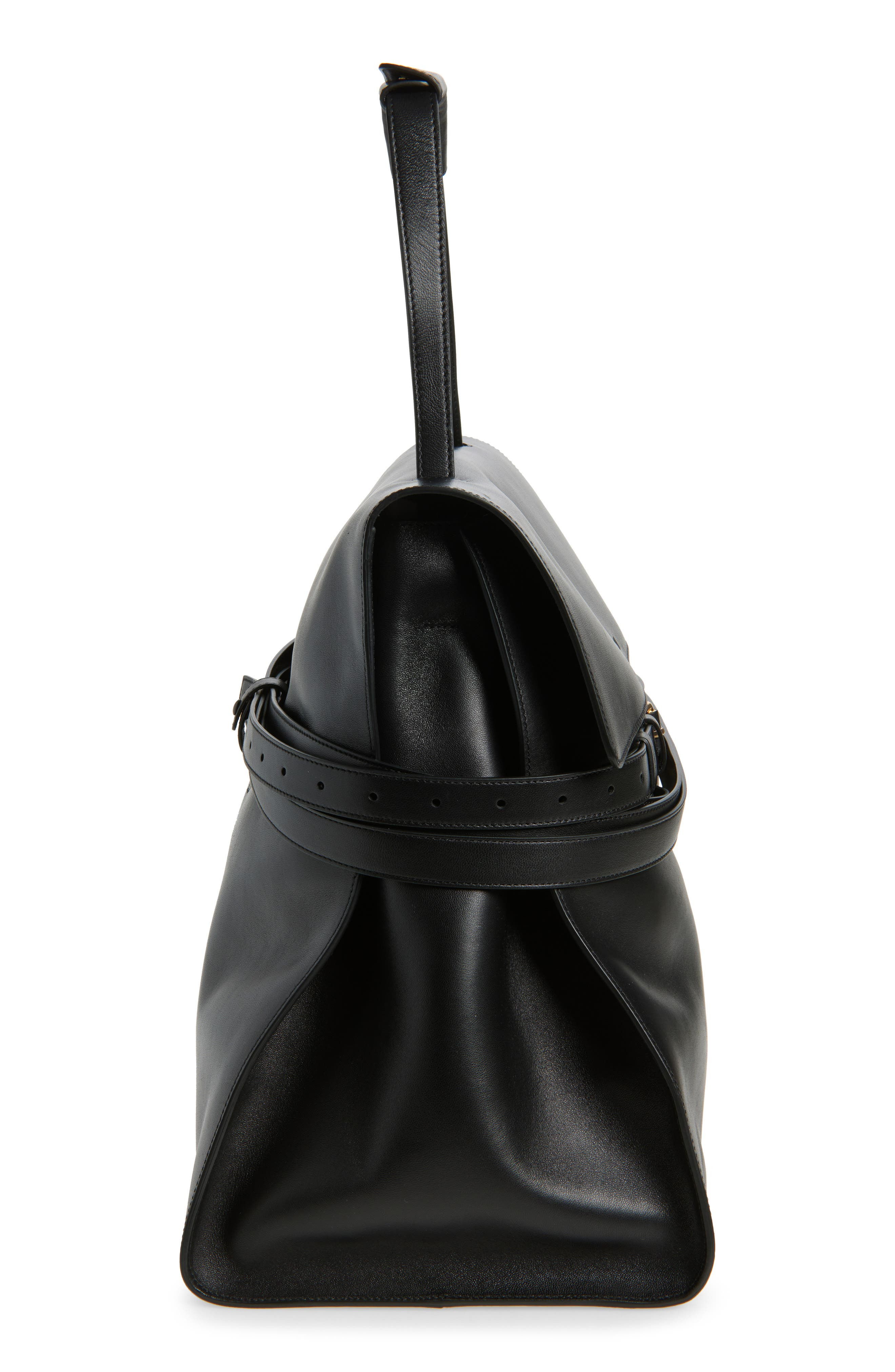 Moschino Jumbo Tie Me Leather Tote in Black at Nordstrom - 5