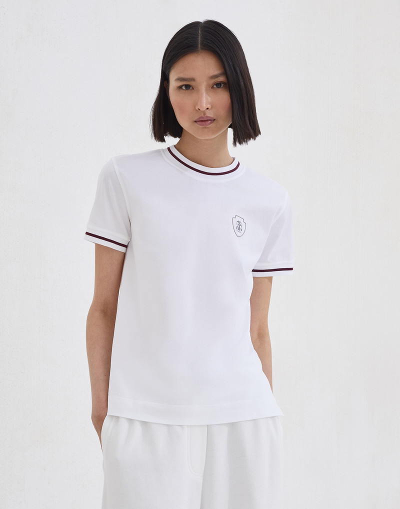 Cotton jersey T-shirt with logo 1